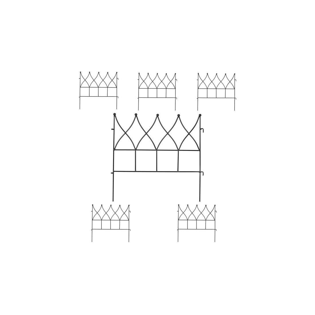 rabattstaket i metall i 6 delar | Hem & Hobby | Pryloteket