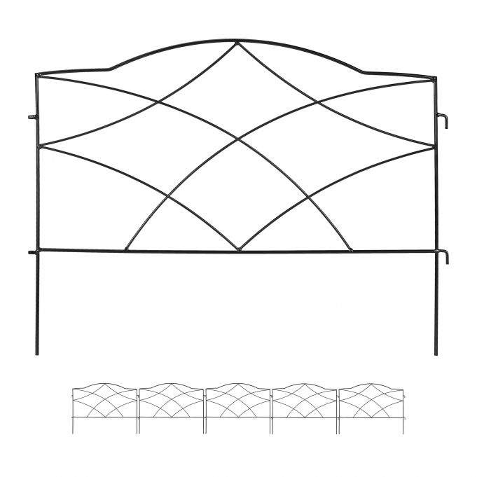 metal blomsterbed hegn i 6 dele