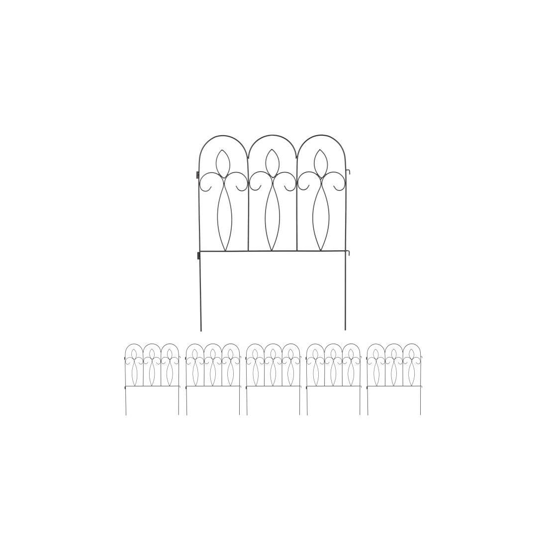 blomsterrabattstaket i metall i 6 delar | Hem & Hobby | Pryloteket