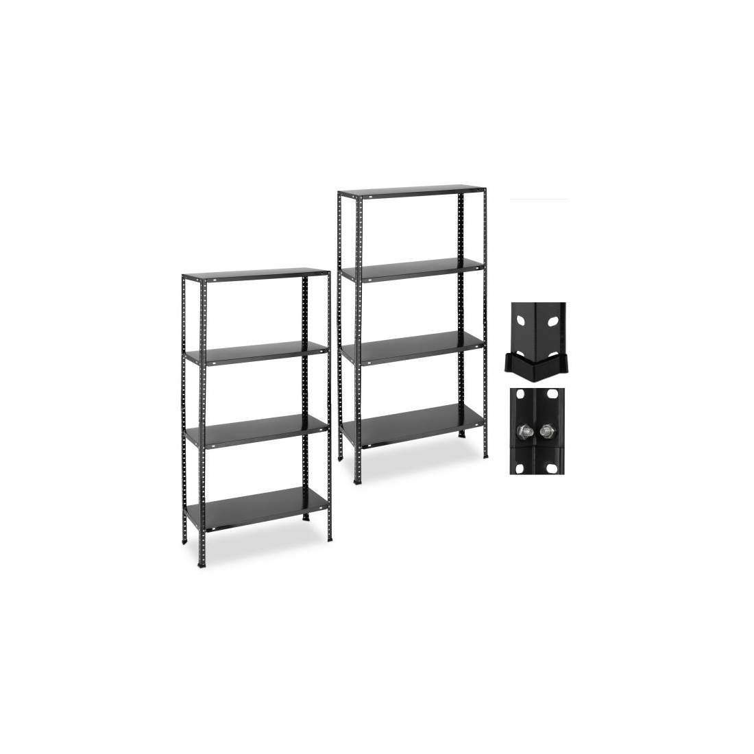Hyllplan för tunga fordon 2 st 4 våningar svart | Hem & Hobby | Pryloteket