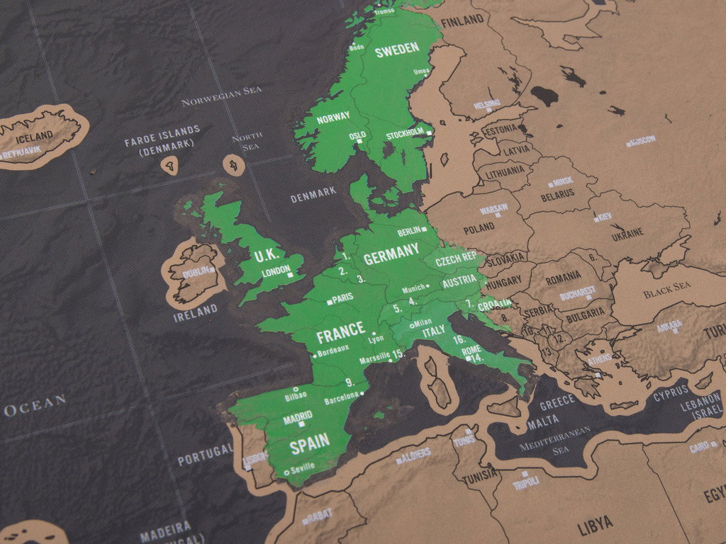 Scratch Map Deluxe Version - Scratchable Map