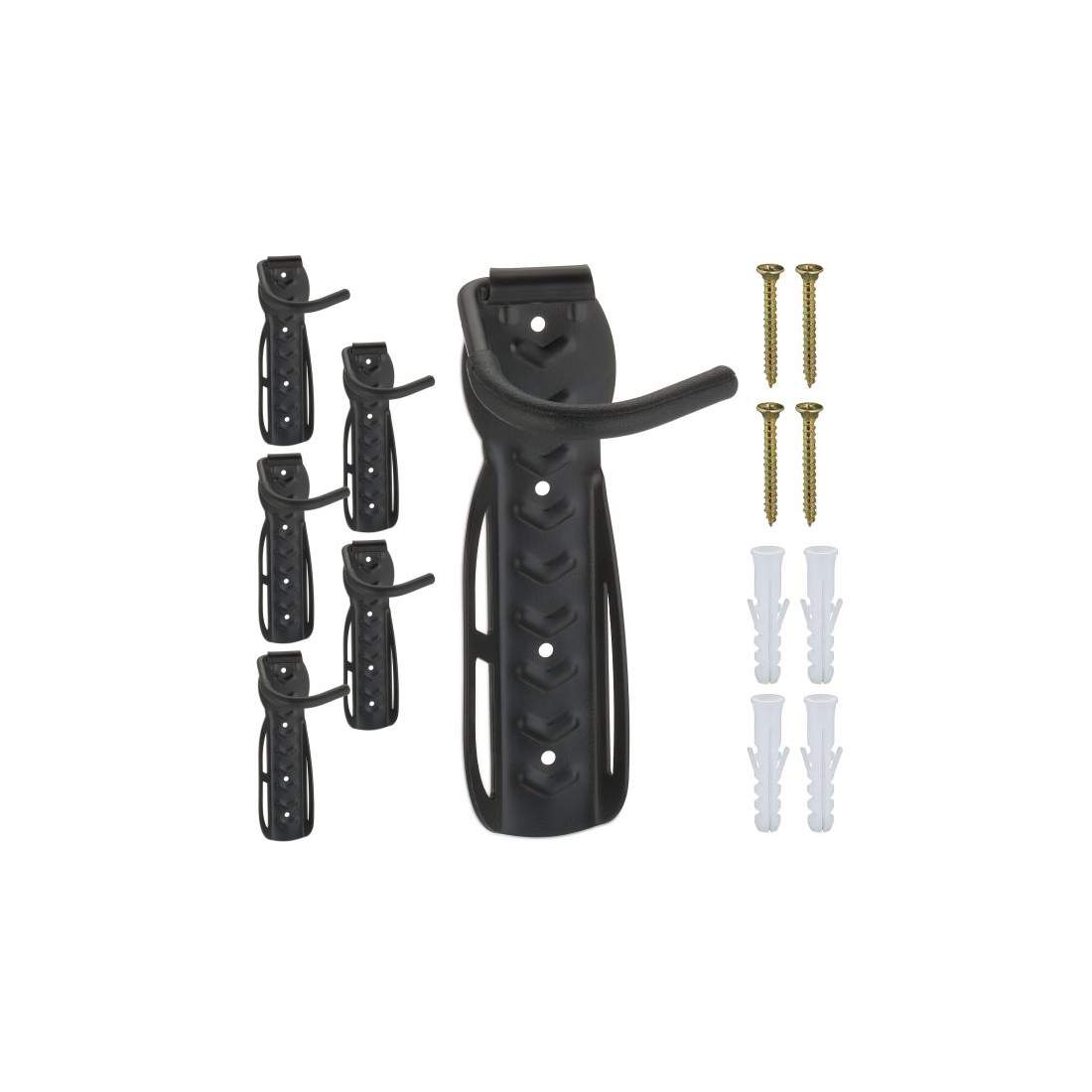 Svart väggfäste för cyklar - uppsättning om 6 | Hem & Hobby | Pryloteket