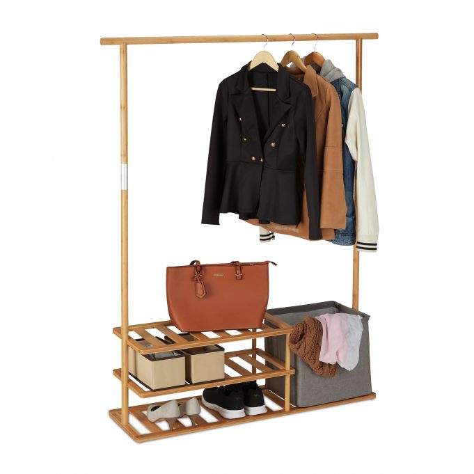 Bambus bøjle med hylder