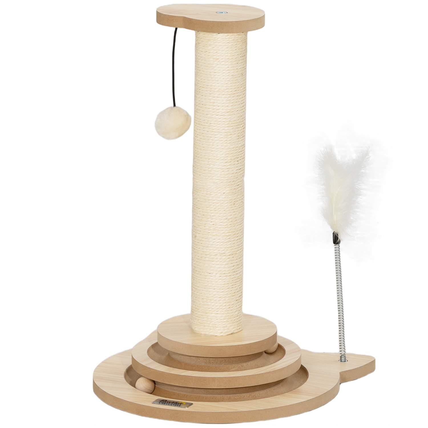 4-i-1 kradsestolpe, 49 cm kradsestolpe, sisal kat kradsestolpe med legebold, kradsestolpe til katte, katte kradsemøbler, indendø