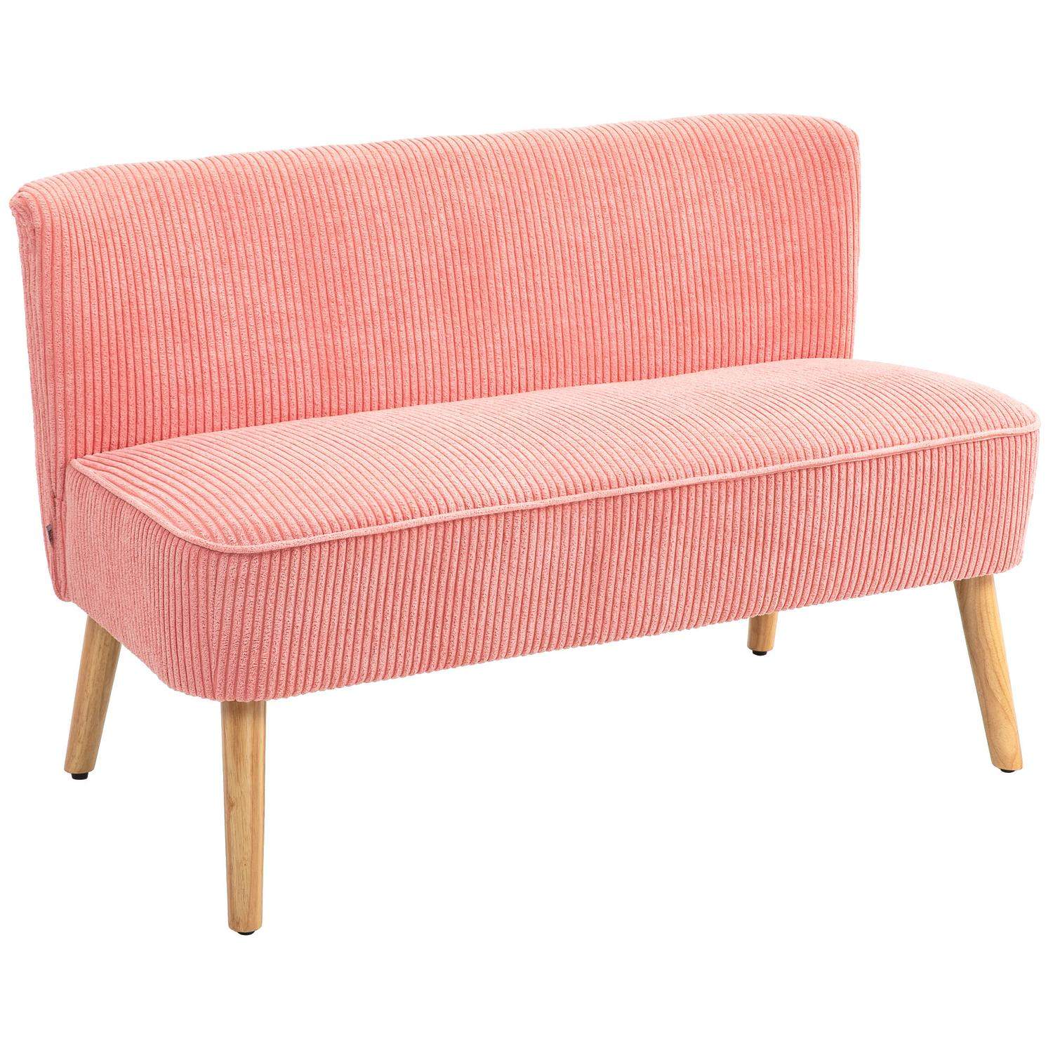 2-personers sofa, polstret sofa, dobbeltsofa, 2-personers sofa, ledningslignende polyesterskum til stue, soveværelse, 117 x 56,5