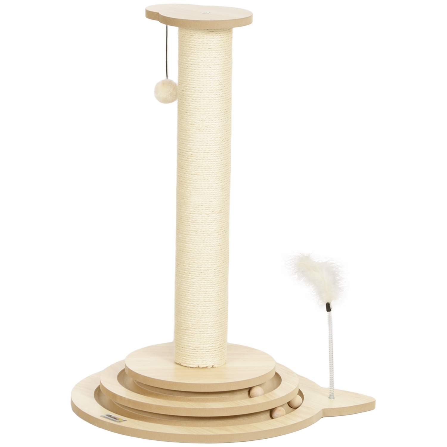4-i-1 kradsestolpe, 69 cm kradsestolpe, sisal kat kradsestolpe med legebold, kradsestolpe til katte, katte kradsemøbler, indendø