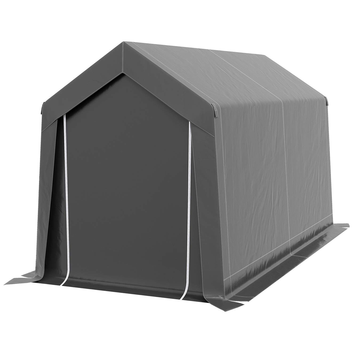 Garagetelt, 2,1 x 3,6 x 2,35 m opbevaringstelt med UV-beskyttelse, lynlåsdør, vandafvisende foliegarage til motorcykel, havereds