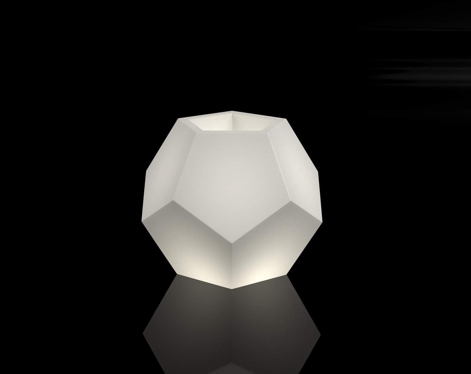 Hvid havekrukke Alma med belysning