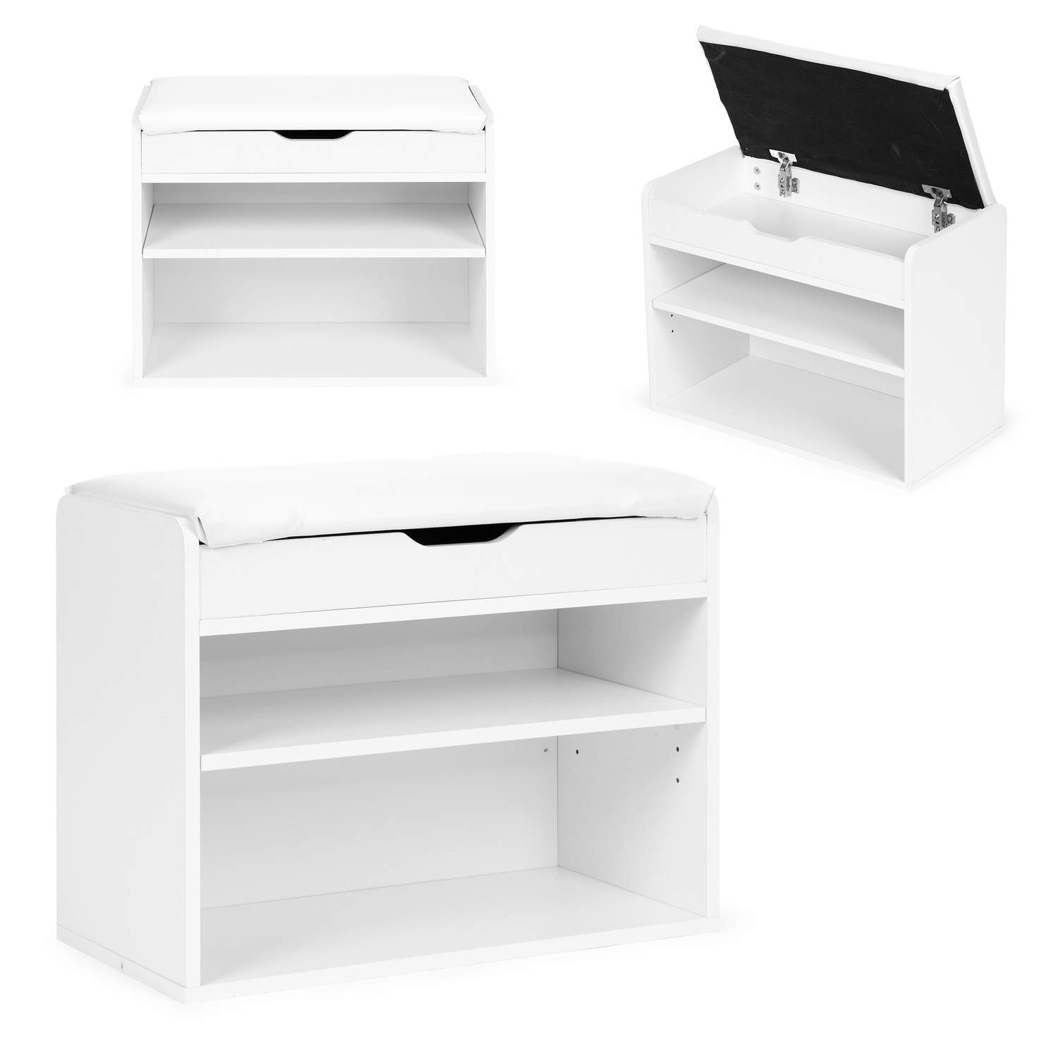 Kaappi, hylly, kenkäpenkki istuimella