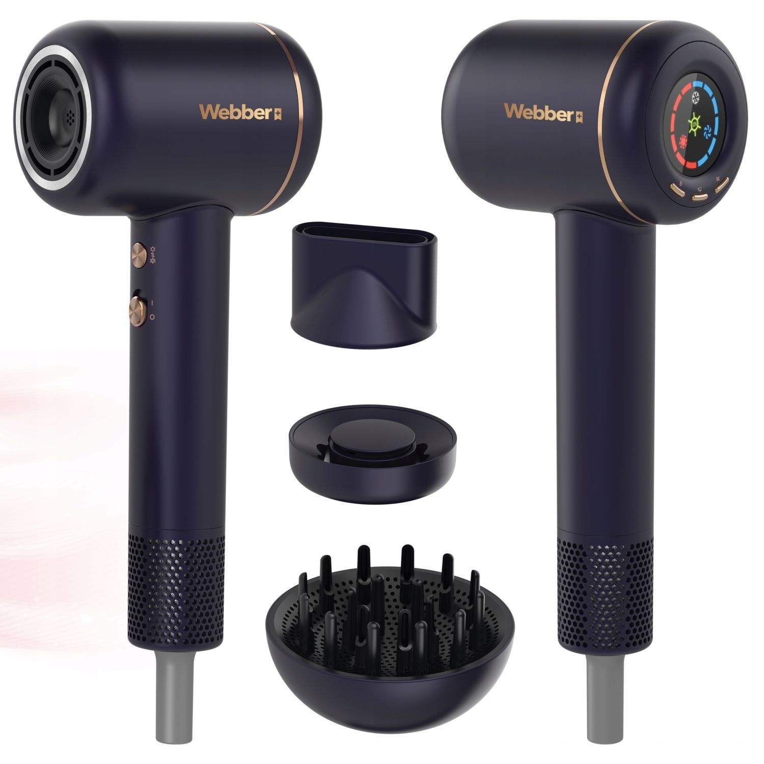 3i1 hårtørrer med ionisering og regulering 1600W VENTA WEBBER