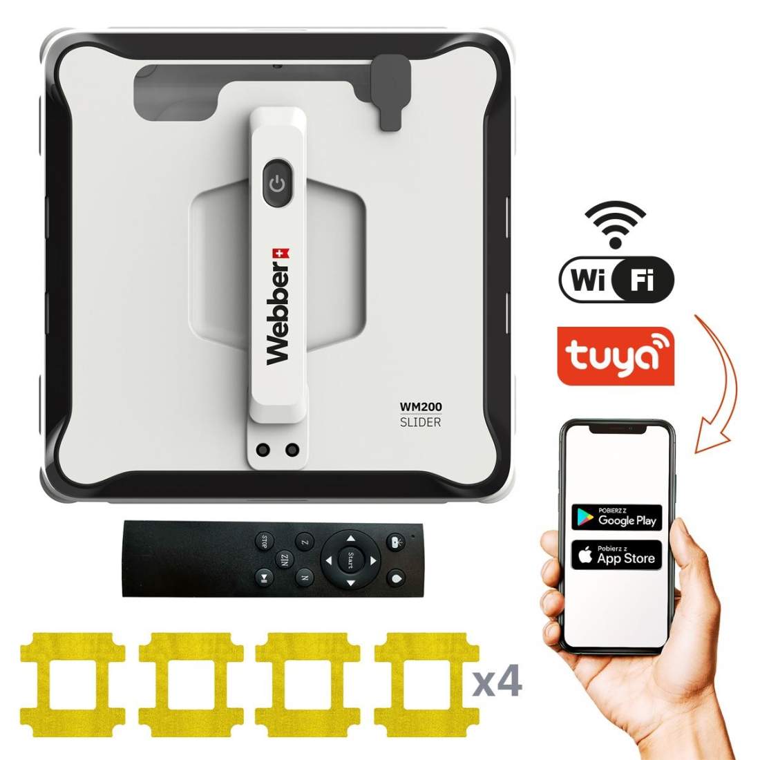 Automatisk fönsterputsrobot WEBBER | Elektronik - Speltillbehör - Smartphone/Surfplatta/TV-Box - Handkontroller - Android | Pryloteket