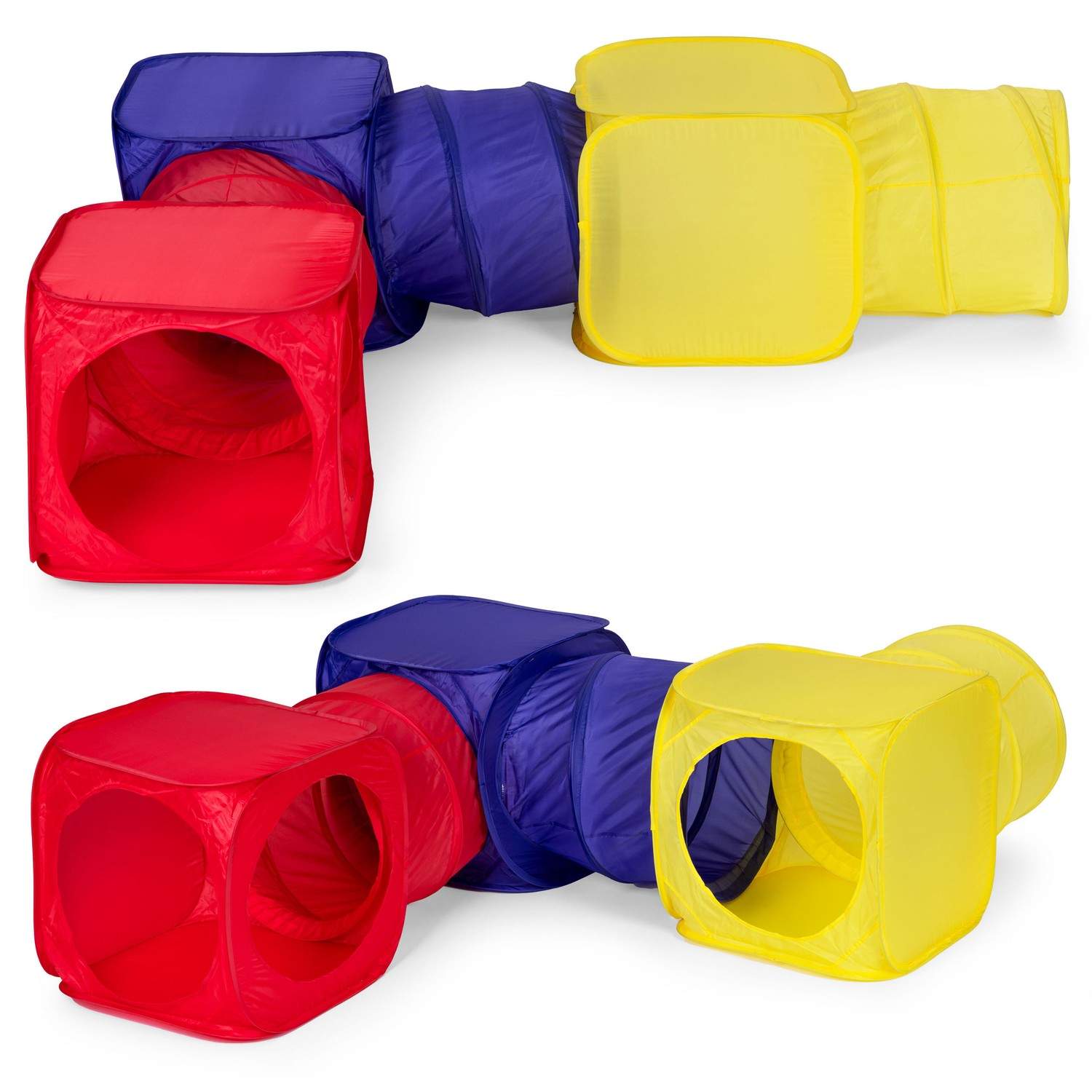 Børnetelt Legeplads 6-delt sæt tunneler og terninger IPLAY