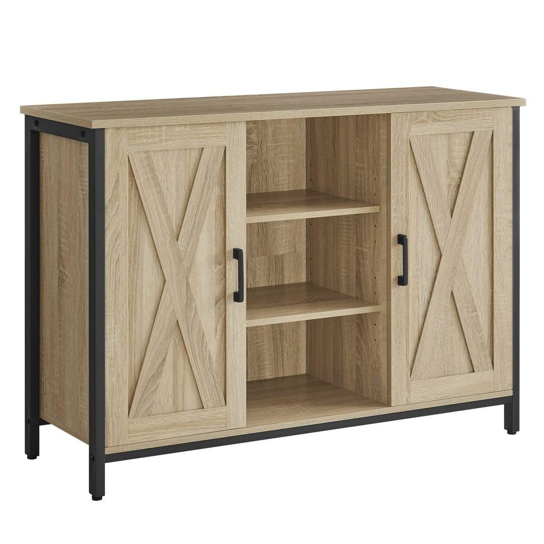 Skab med justerbare hylder og ben, Sonoma eg