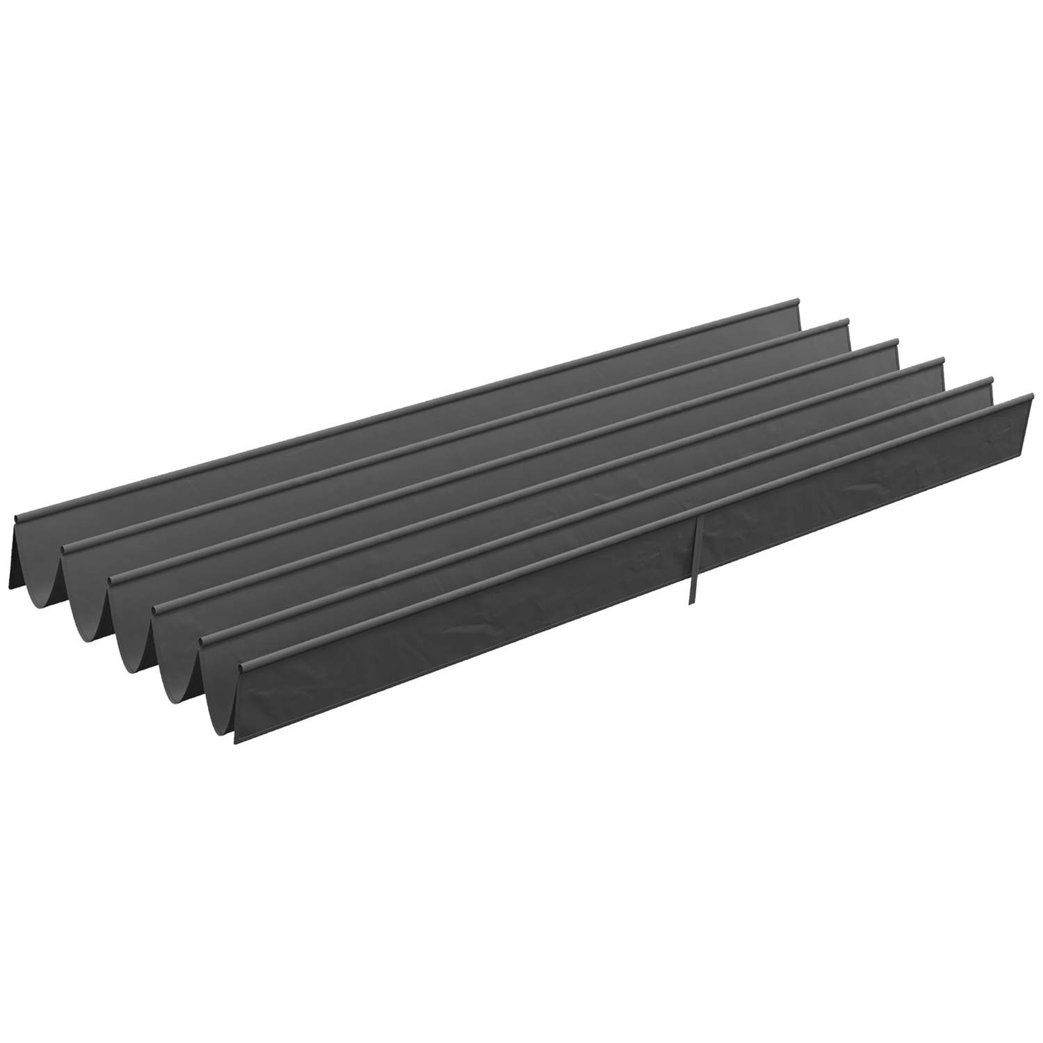 Udskiftningstag til Pergola 3,5 x 2,5 m Pergolatag med drænhuller, skærmafdækning til have og gårdhave, mørkegrå