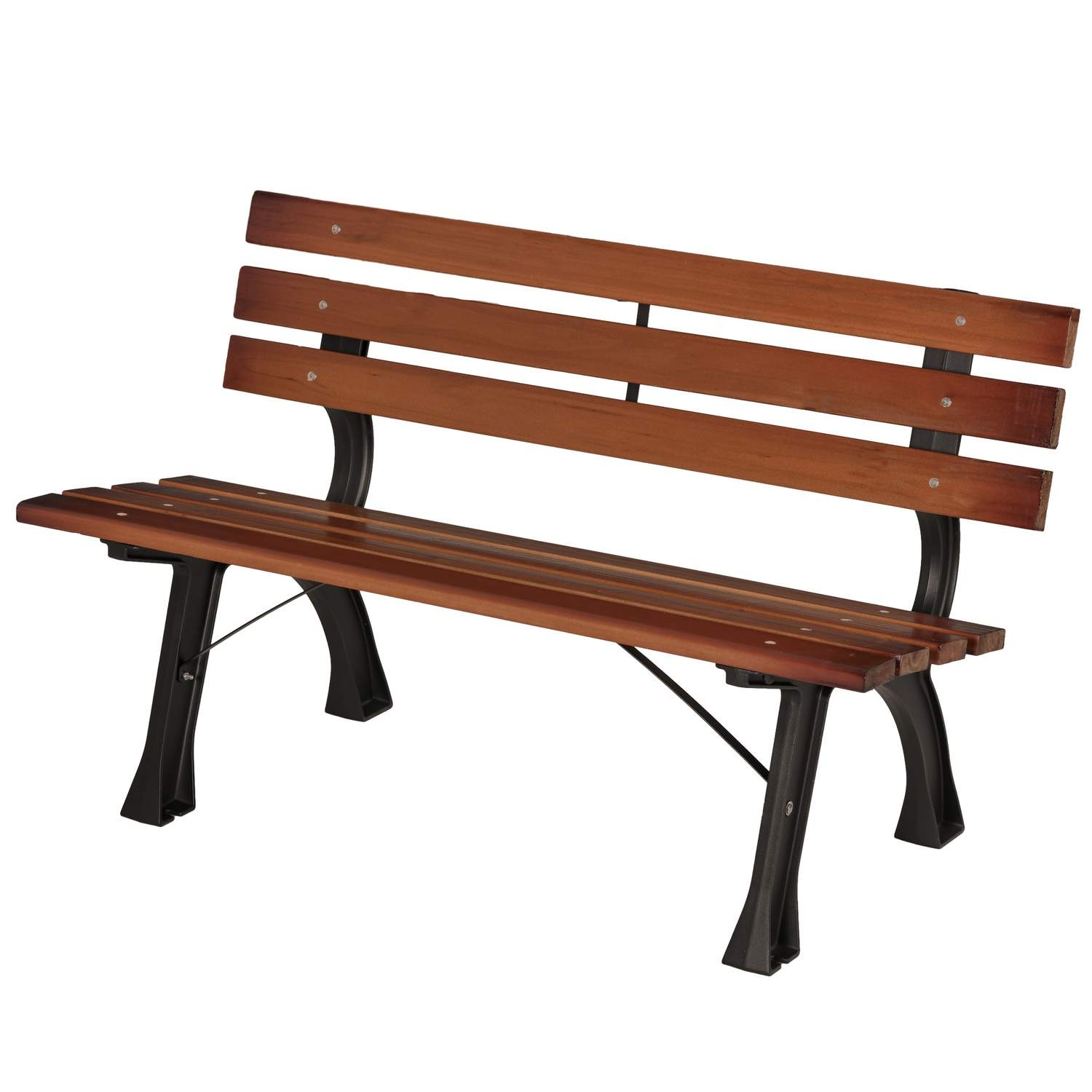 2-personers havebænk max 240 kg, parkbænk med ryglæn, frisisk træbænk til have og balkon 120 x 57 x 70 cm.