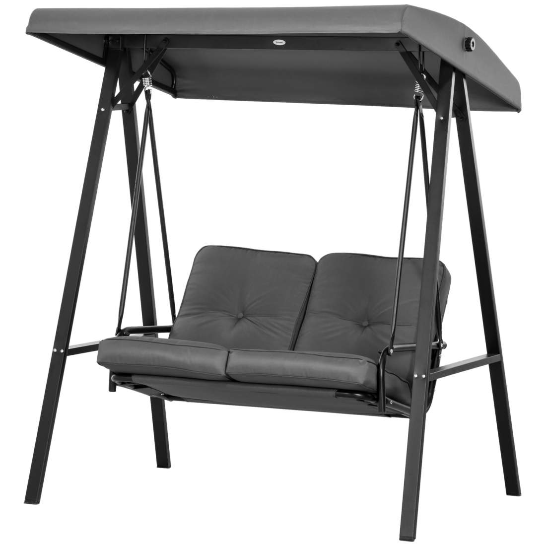 Hollywood-gunga, 2-sits trädgårdsgunga med justerbart tak, dyna, gungbänk, lastkapacitet upp till 220 kg, för trädgård, balkong, | Hem & Hobby - Hem & Hushåll - Balkong | Pryloteket