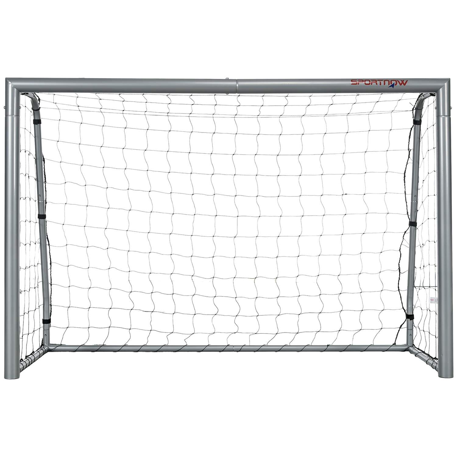 Fodboldmål med PE Mesh Fodboldmål til børn og voksne 240 x 85 x 160 cm Stål PE Havefodboldtræning Grå