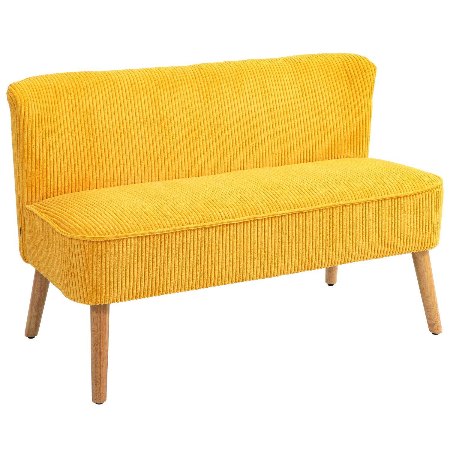 2-personers sofa, polstret sofa, dobbeltsofa, 2-personers sofa, ledningslignende polyesterskum til stue, soveværelse, 117 x 56,5