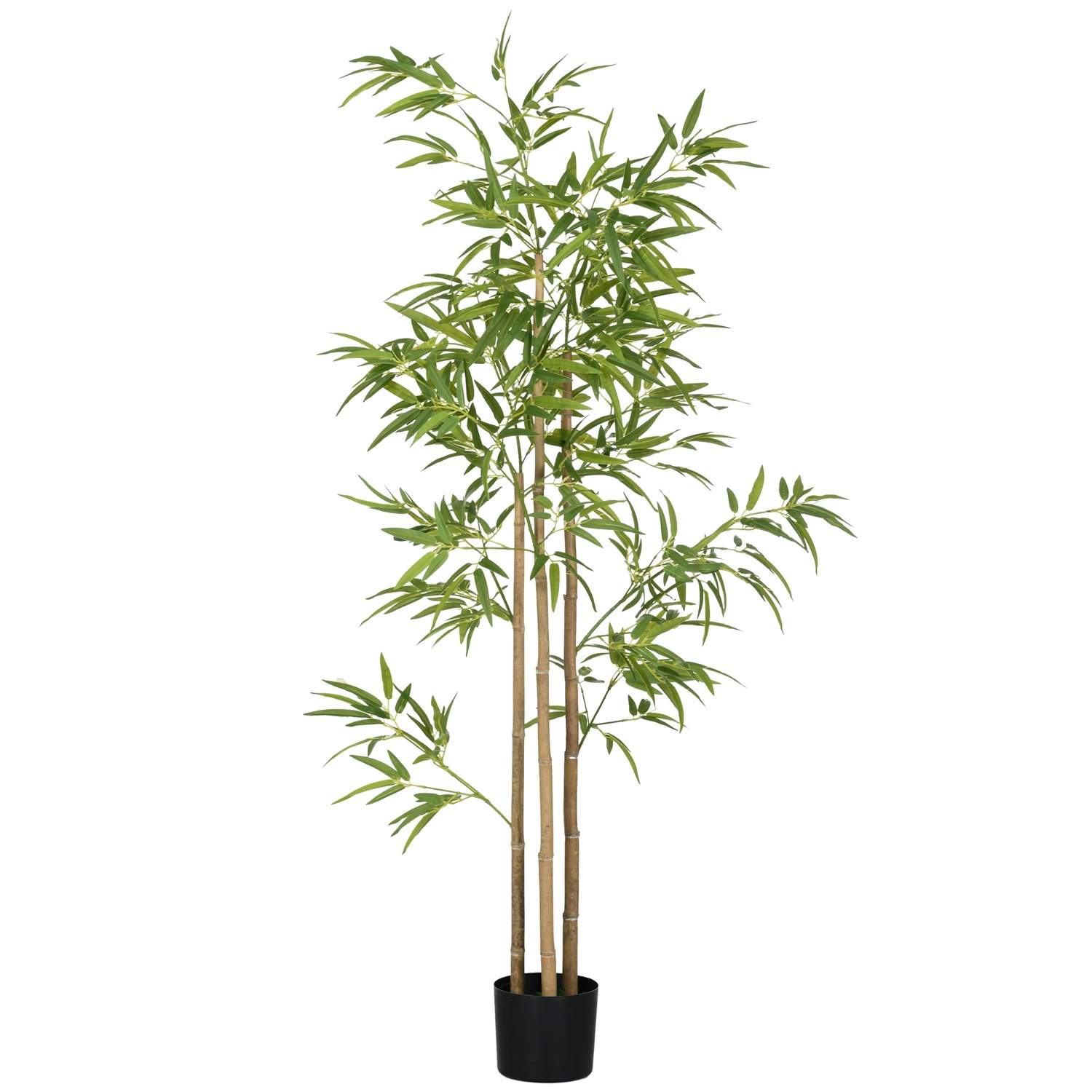 Kunstige planter, kunstig bambus, 180 cm kunstig plante med 830 blade, stueplante, kunstigt træ, plantedekoration til indendørs,