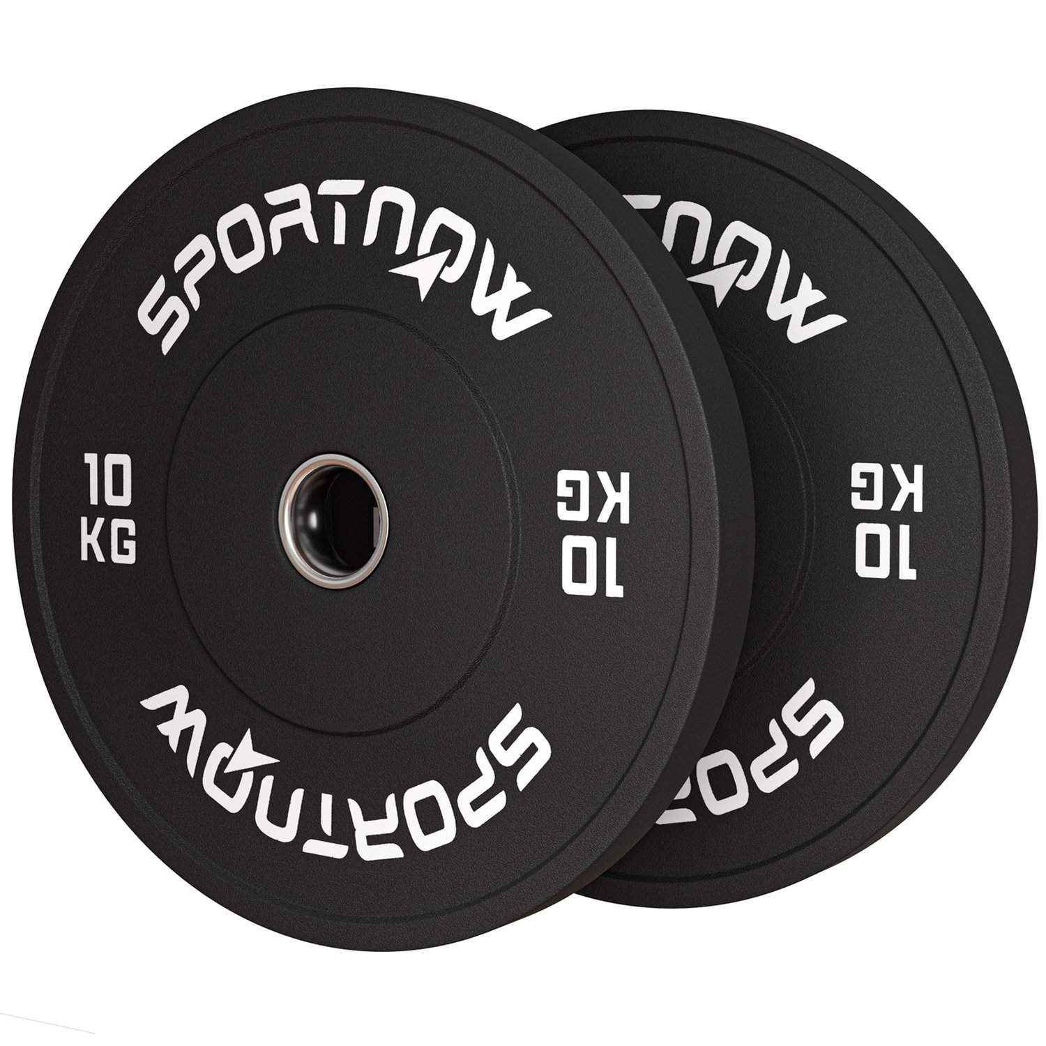 Sæt med 2 håndvægte, 2 x 10 kg vægte, vægtskiver sæt, vægtskiver til 5 cm håndvægtstang, Ø 50 mm boring, sort