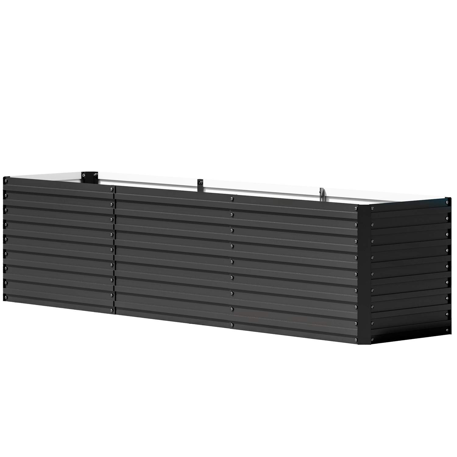 Højt blomsterbed, vejrbestandigt, plantebed, kold ramme, havebed, plantekrukke, plantekasse af galvaniseret stål, blomsterkasse