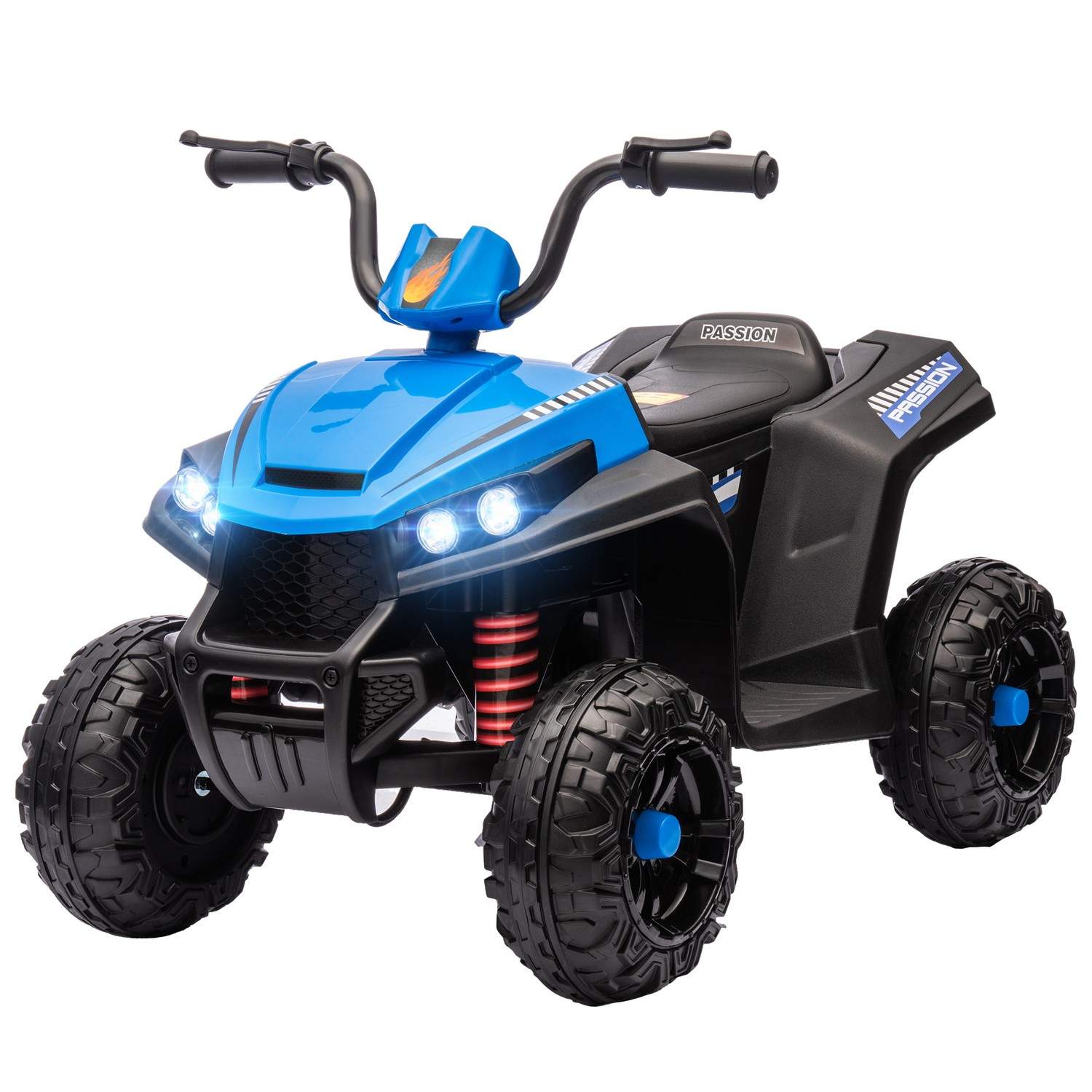 Elektrisk quad til børn 12V børnequad med 4-hjulsophæng, MP3 musikafspiller, børnebil med forlygte, frem- og bakgear, til 3-5 år