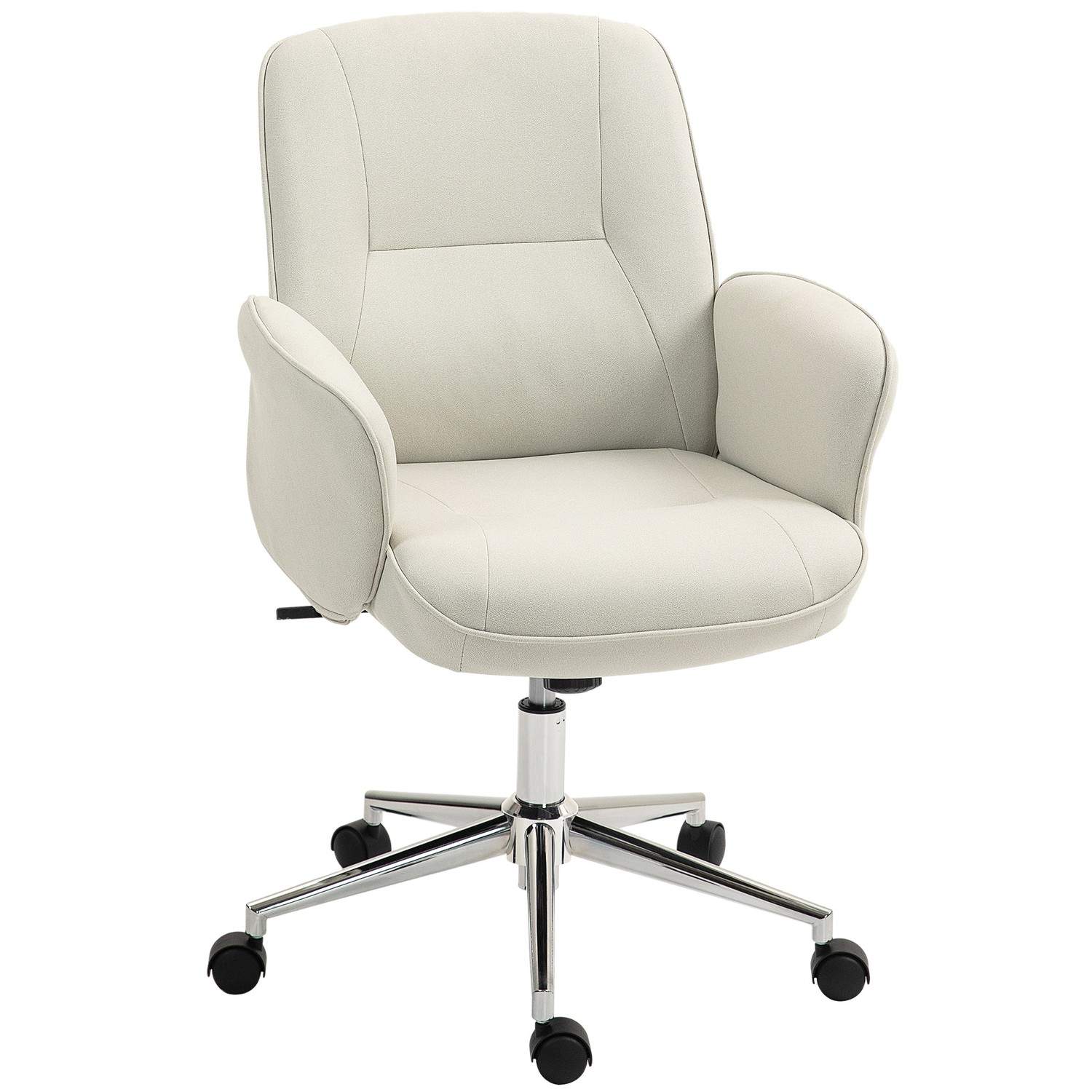 Kontorstol med vippefunktion, skrivebordsstol, højdejusterbar drejestol, ergonomisk arbejdsstol, moderne, kan holde op til 120 k