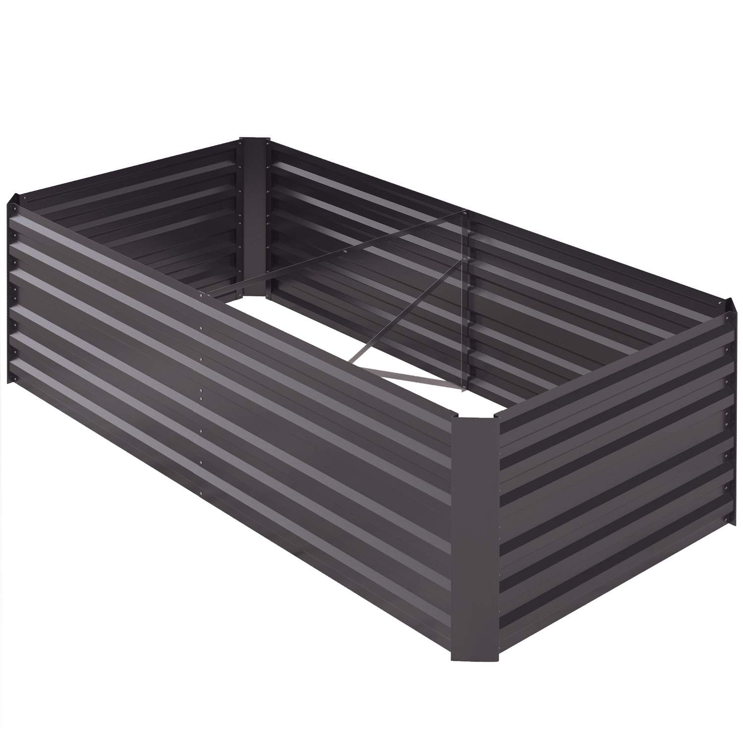 Højbed af stål, plantebed, koldramme, havebed, blomsterkasse, stikbar, plantekasse, plantekrukke, grøntsagsbed, 180 x 90 x 60 cm