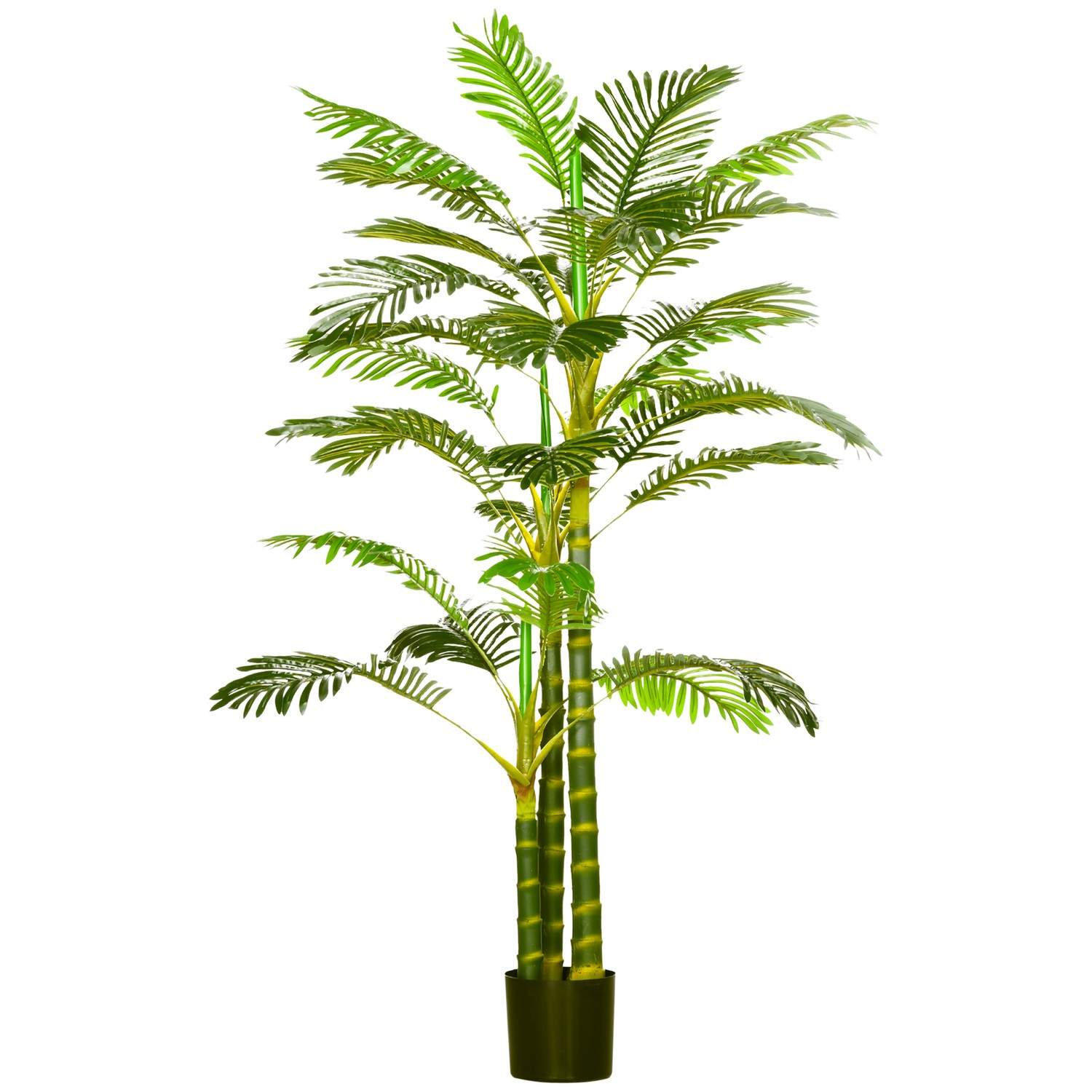 Kunstig Palme 190 cm Kunstig Plante, Kunstige Plastplanter i Pot Kunstig Palme, Falsk Plante til Stue Soveværelse Kontorhave Mod