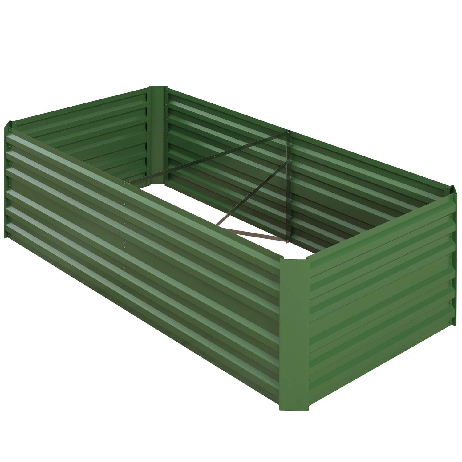 Højbed af stål, plantebed, koldstel, havebed, blomsterkasse, stikbar, plantekasse, plantekrukke, 180 x 90 x 60 cm til haven, alt