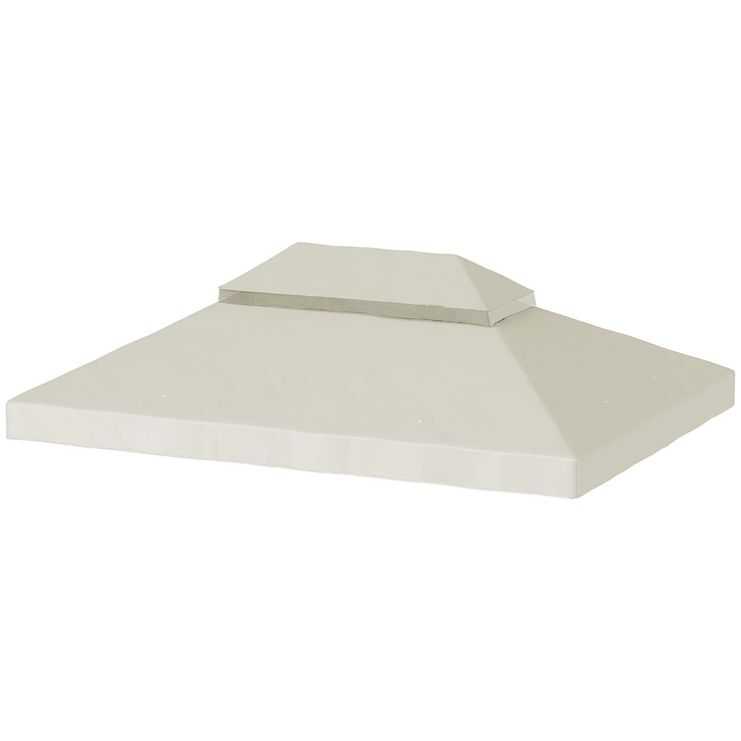 Udskiftningstag til havepavillon 3 x 4 m, vandtæt 370 g/㎡ Beskyttelsesdæksel med dobbelttag, erstatningsdæksel til regnslag, UPF