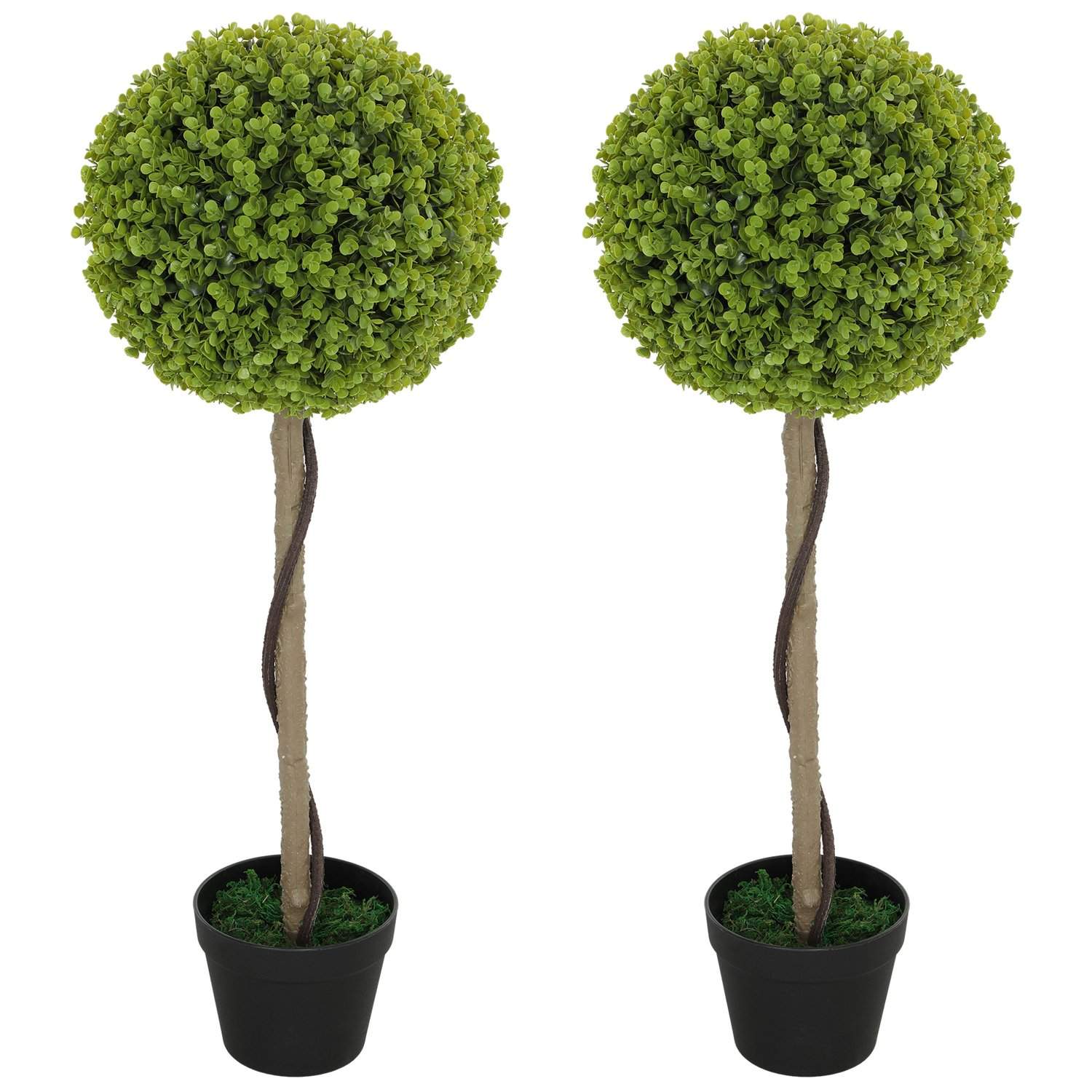 Sæt med 2 kunstig eukalyptus 90 cm stueplante kunstig plante i potte Store dekorative planter til hjemmekontor gang Have Grøn