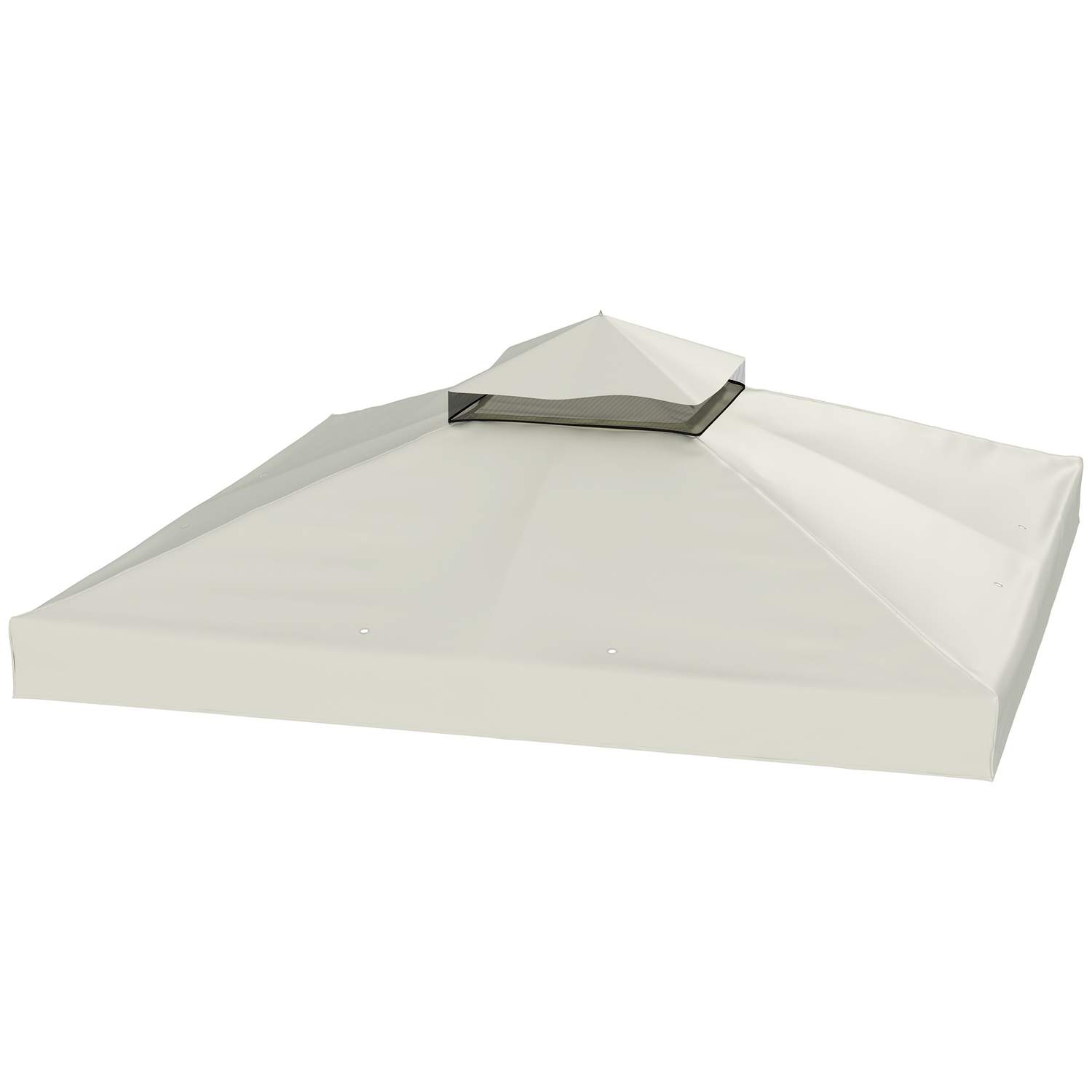 Outsuuny erstatningstag til havepavillon 3x3m vandtæt havepavillontag Dobbelt tagudskiftningsdæksel til havepavillon Oxford stof