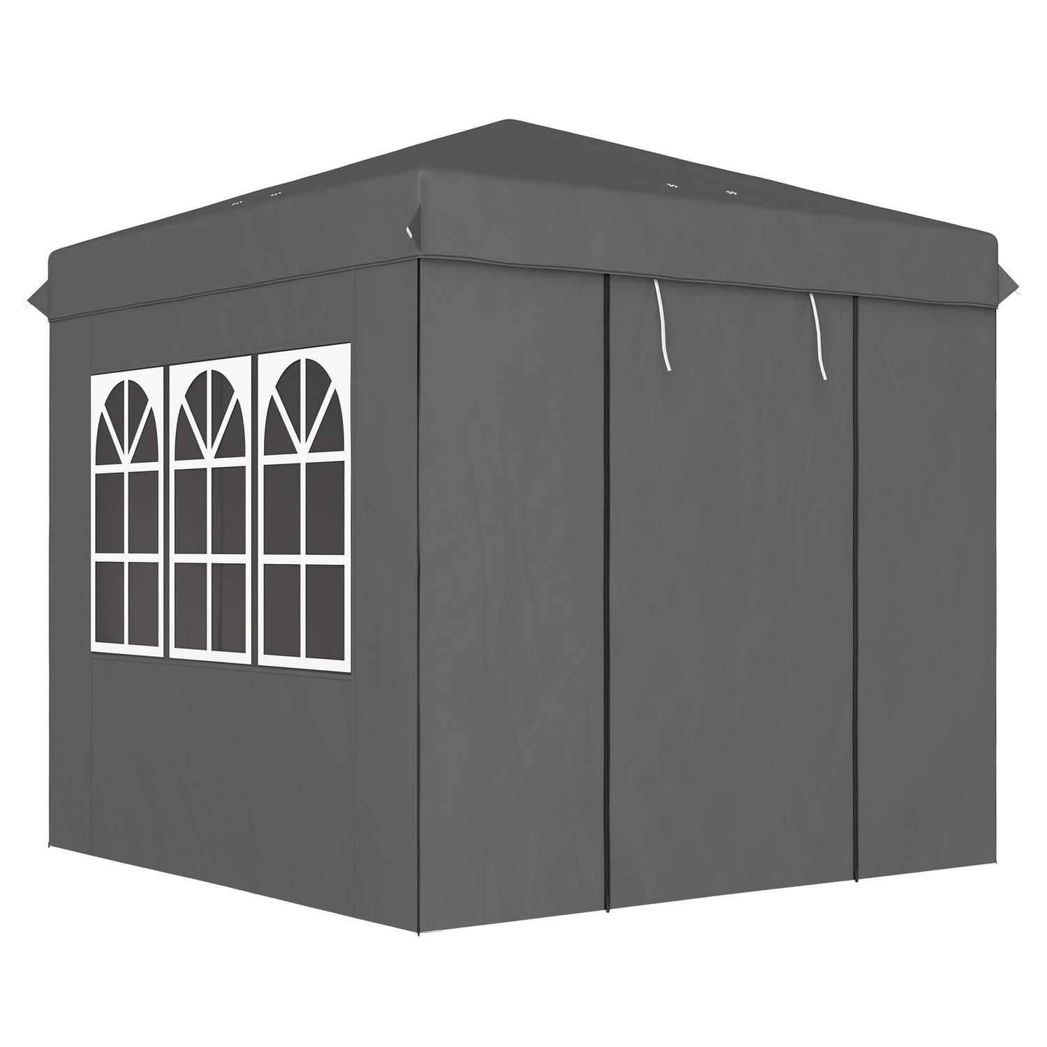 Lysthus 2,5 x 2,5 m, vandafvisende, stabilt, vintertæt pop-up foldepavillon, UV-beskyttelse 50+, sammenfoldeligt partytelt, have