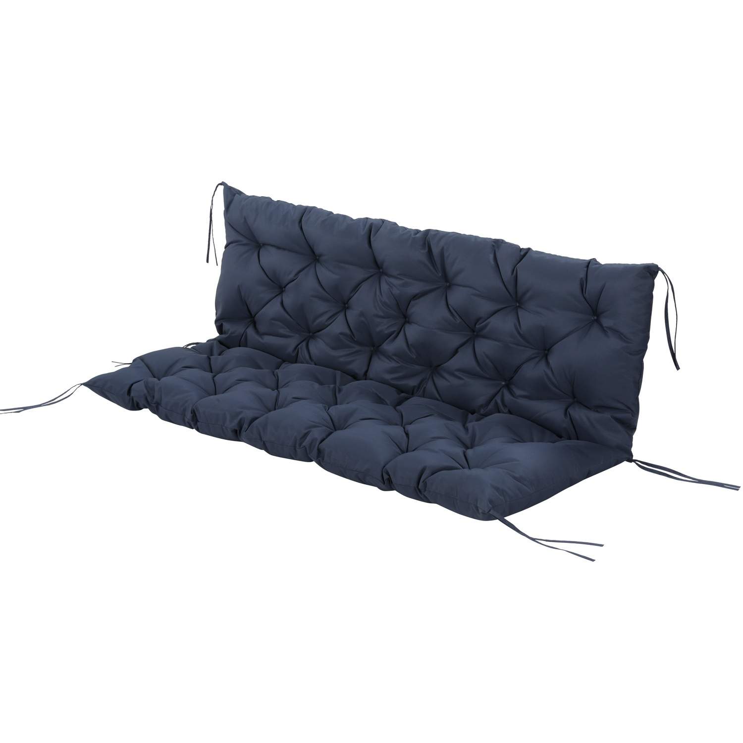 3 personers bænkhynde 150x98x8 cm, bænkhynde med bindebånd, sædehynde, udendørs/indendørs stolehynde, sædehynde, sædehynde til h