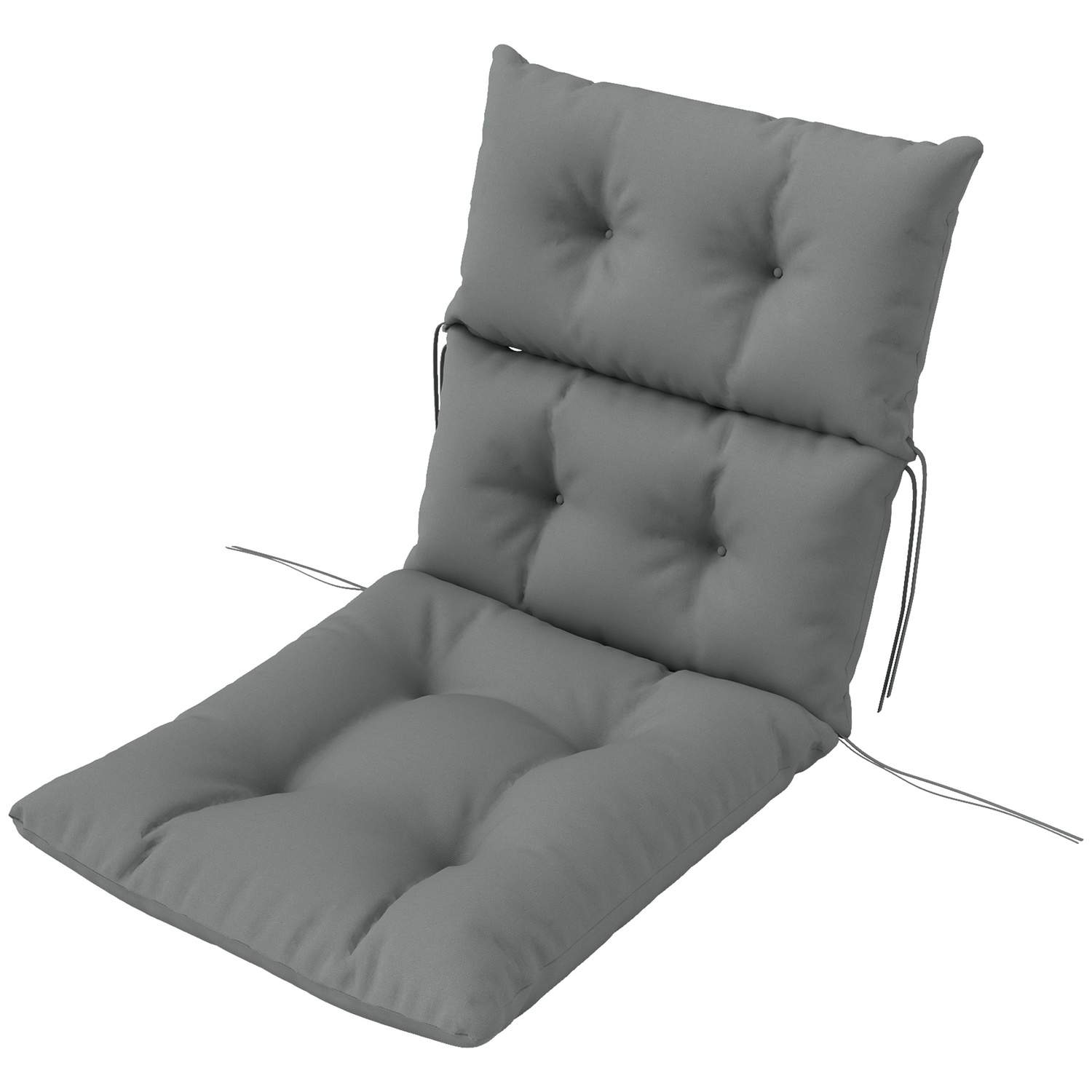 Sædehynde, 115x56 cm stolehynde med bindebånd, ryglæn, 10 cm tyk polstring, vandafvisende sædehynde til hjem, have, kontor, stol
