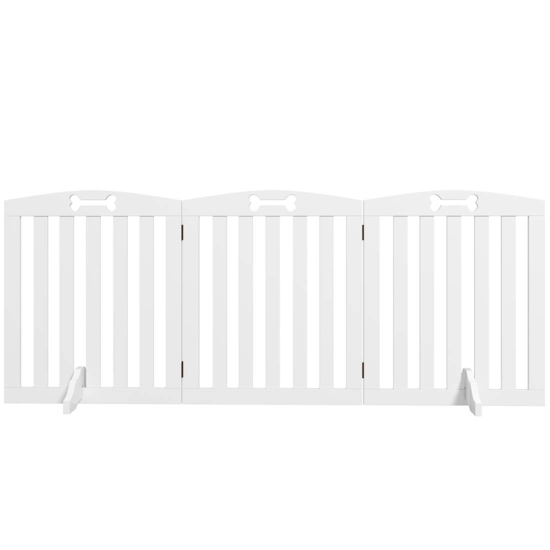 Hundspärrgrind, 3-delad, 155 x 61 cm, vikbar dörrgrind med 2 stödfötter, Fristående hundgrind, trappgrind för medelstora hundar, | Hem & Hobby - Husdjur - Hund - Hundgrindar | Pryloteket