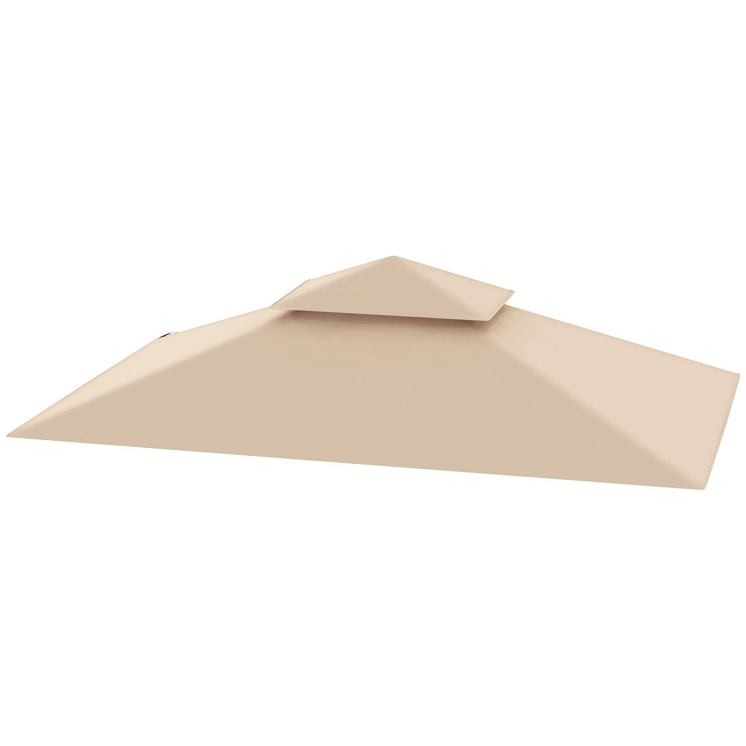 Udskiftningstag til grillpavillon 1,5 m x 2,4 m Kun erstatningstag, dobbeltlags beskyttelsesdæksel, vandtæt udendørs baldakin, t