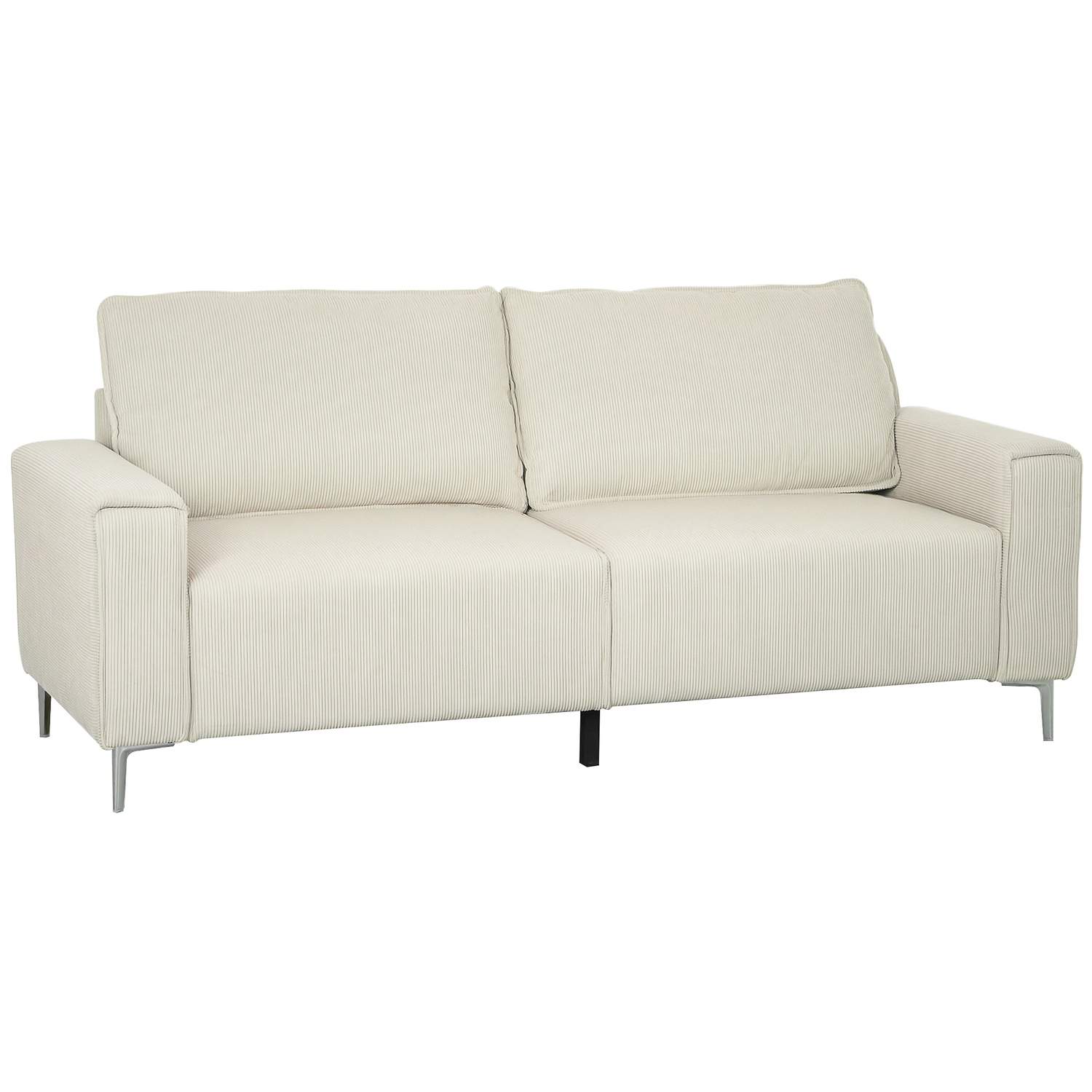 3-personers sofa, sofa med armlæn, rygpuder, stuesofa med snoretræk, fjederkerne, tykt polstret sofa til stue, soveværelse 193 x