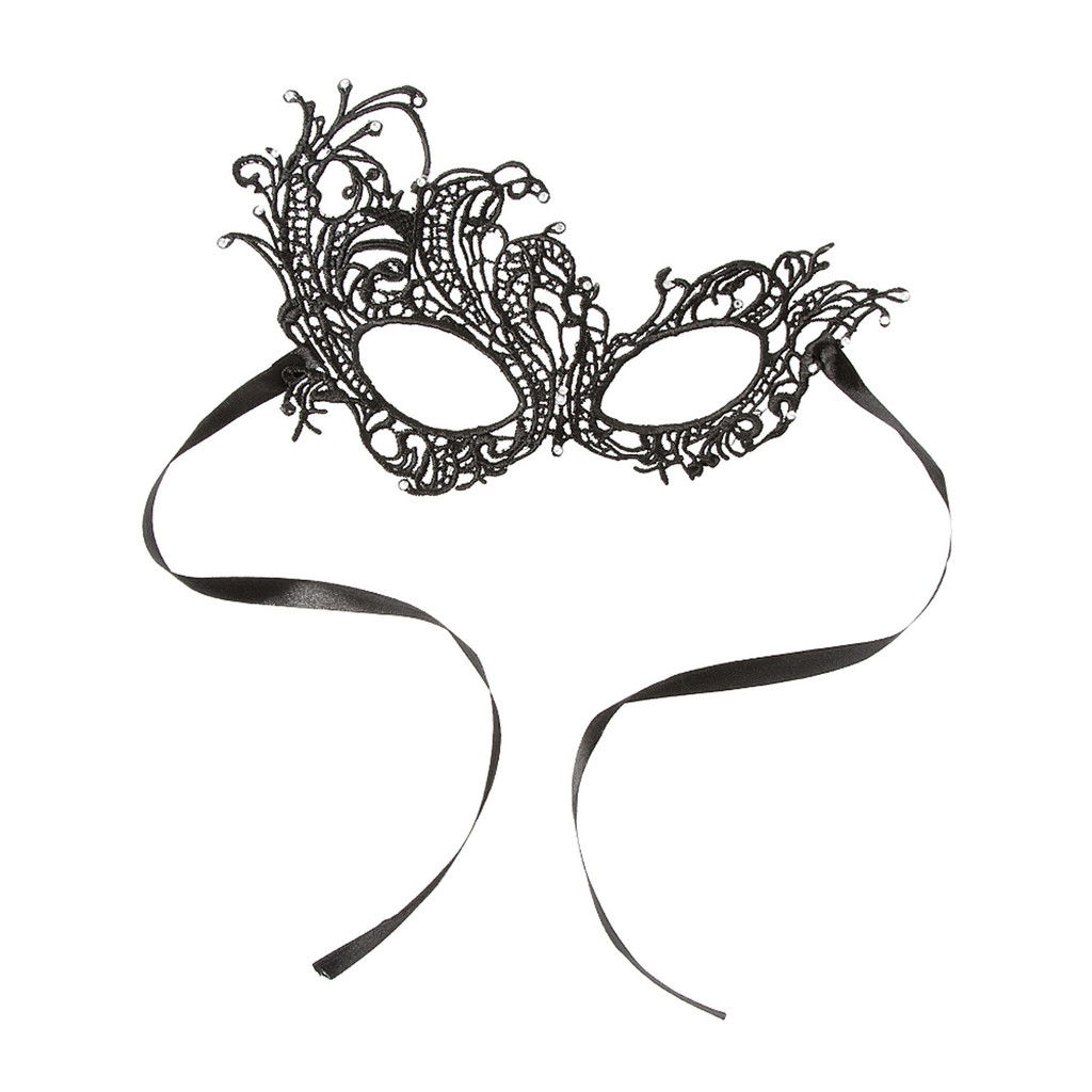 Maskerademaske i blonder - Svart