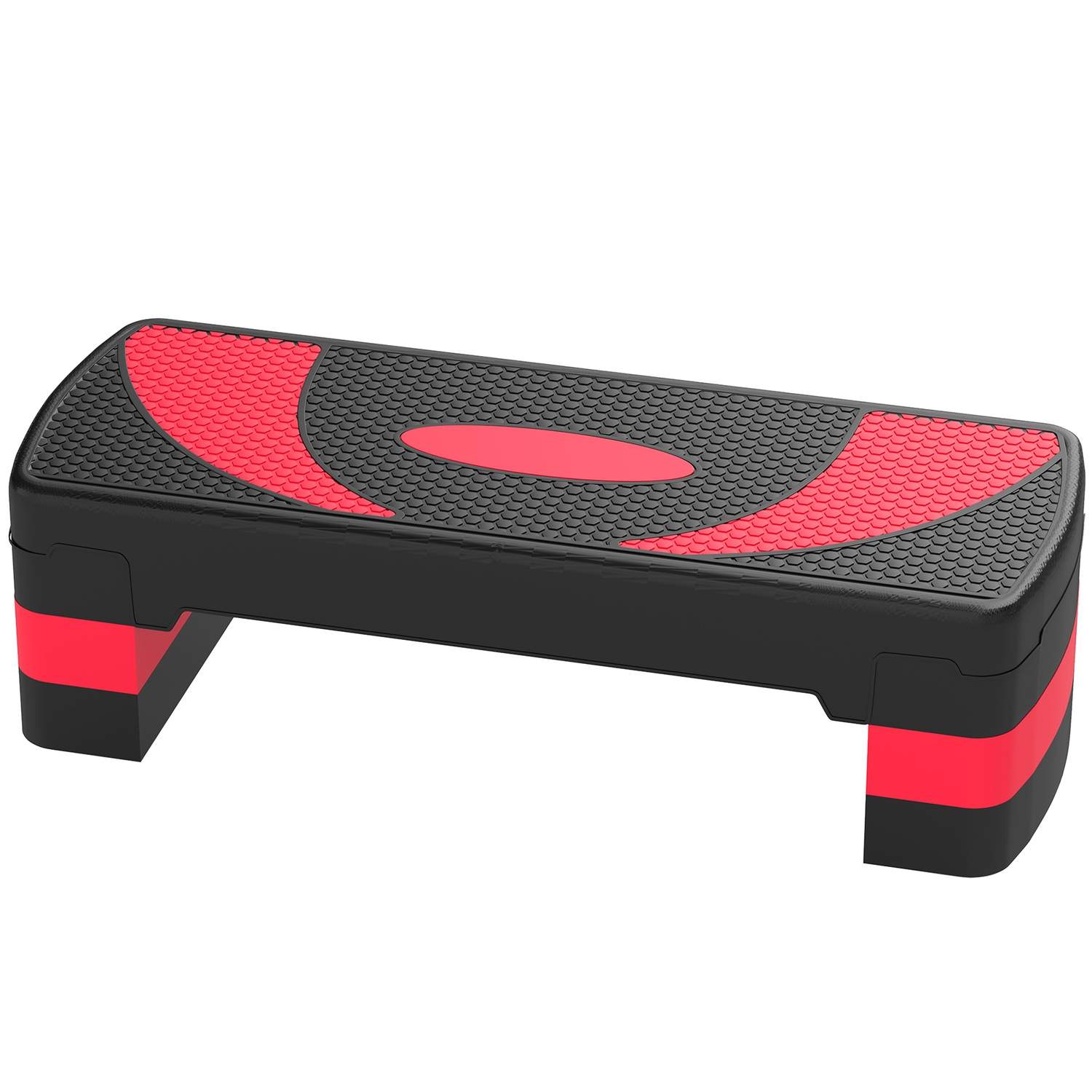 Stepboard aerobic stepper højdejusterbar med 3 niveauer (10/15/20 cm) fitness motionscykel til indendørs udendørs bæreevne op ti