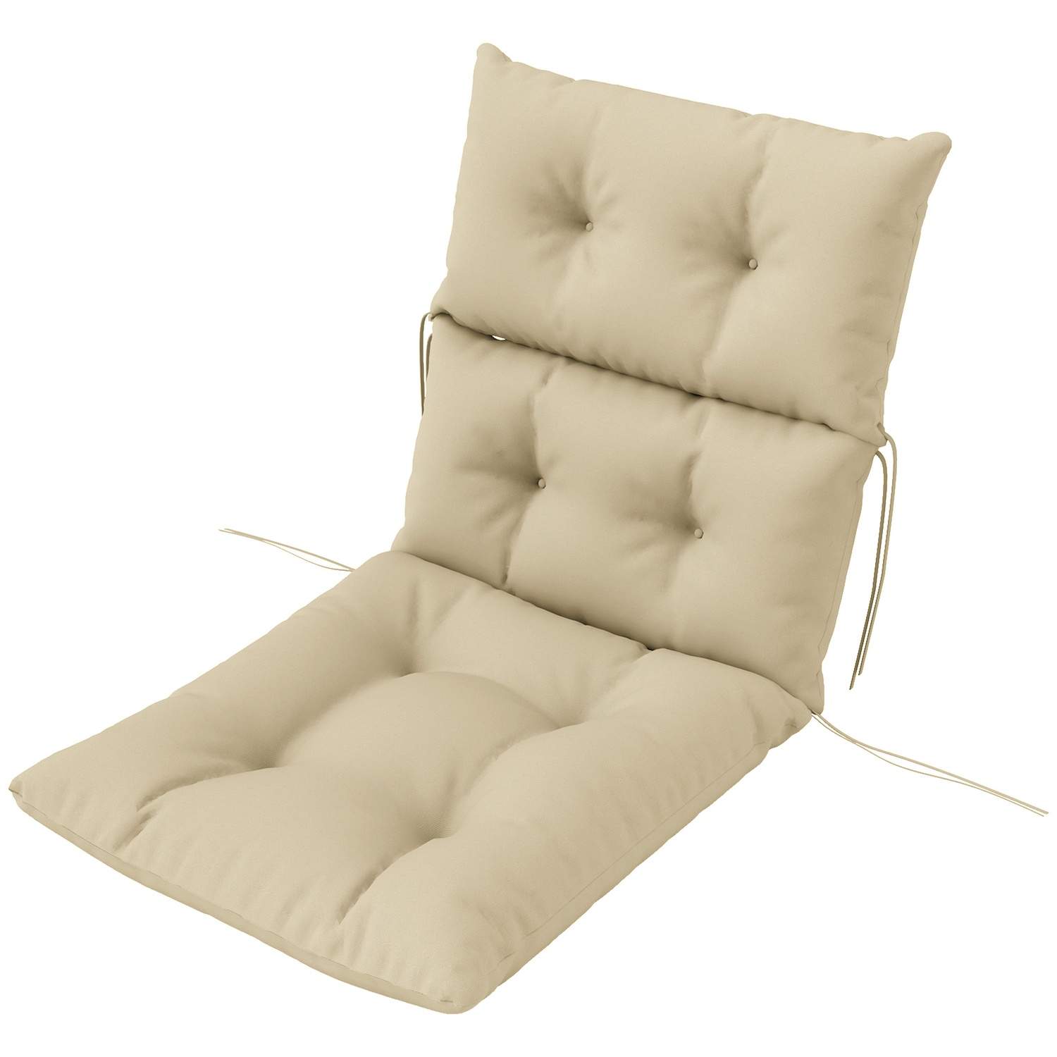 Sædehynde, 115x56 cm stolehynde med bindebånd, ryglæn, 10 cm tyk polstring, vandafvisende sædehynde til hjem, have, kontor, stol