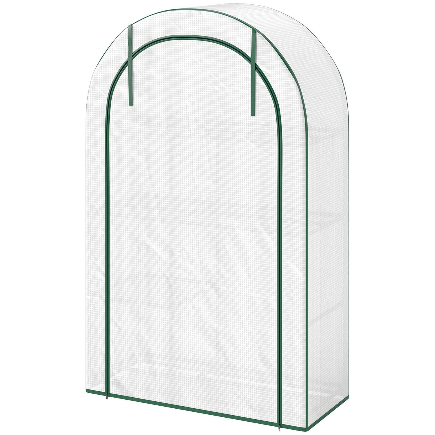 Drivhus med rund tagdør, hylder, vinterfast stålfoliedrivhus, drivhus til altan, have, tomathus 100 x 45 x 160 cm, tomatdrivhus