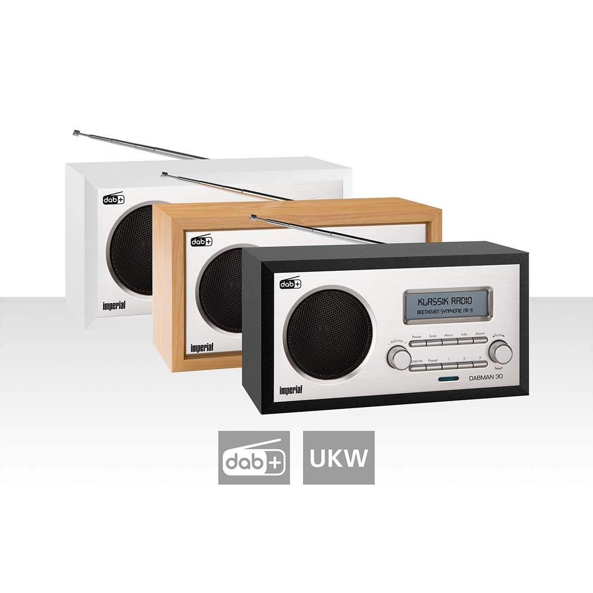 DABMAN 30 Sort DAB+ / FM