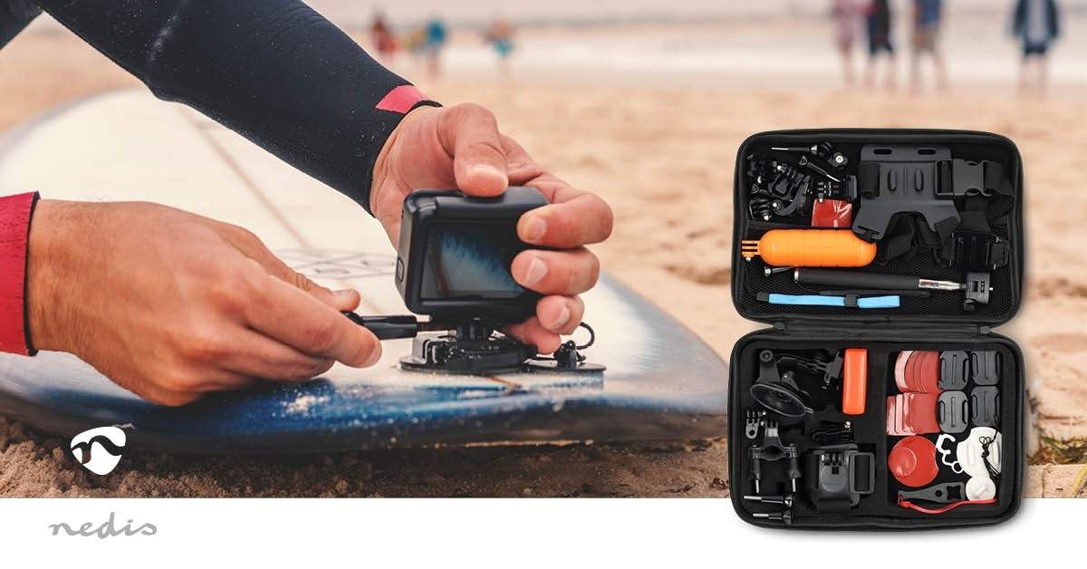 Alternativ bild 1 för Nedis Action Cam Mount | 41 in 1 | Black