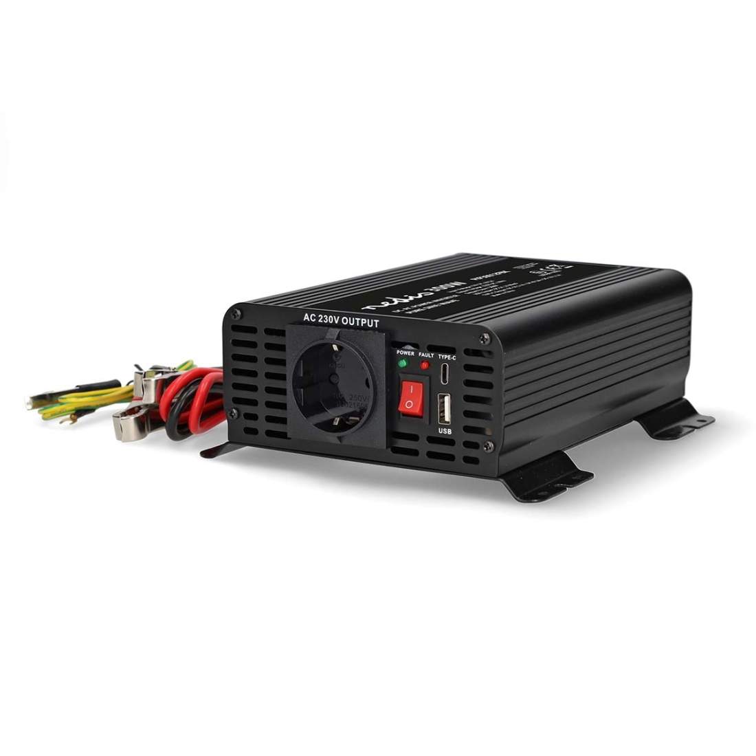 Strömväxelriktare Inspänning: 12 V DC Enhetens utgångsanslutning: Type F (CEE 7/3) / USB-A / USB-C™ 230 V AC 50 Hz 300 W | Elektronik | Pryloteket