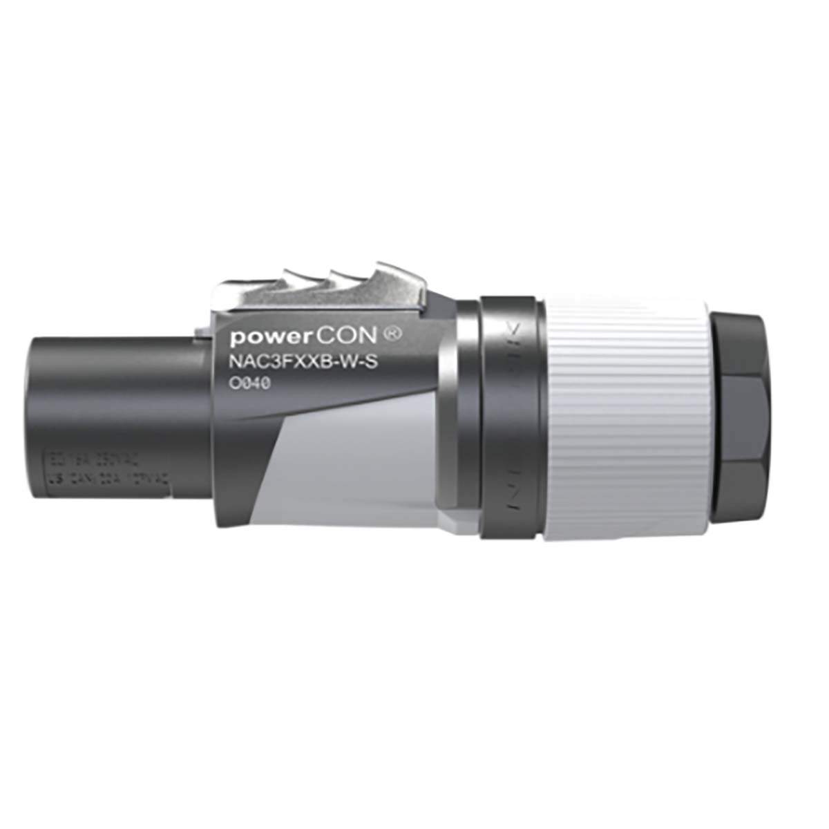 Alternativ bild 1 för Neutrik NAC3FXXB-W-S Strømstik powerCON Tilslutning, lige Samlet poltal: 2 + PE 16 A Grå 1 stk