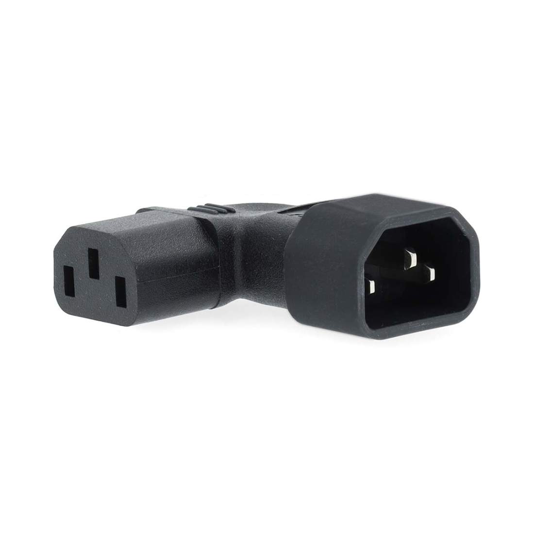 Extension Plug IEC-320-C13 IEC-320-C14 Vinklat vänster Nickelplaterad PVC Svart Låda 1 st. | Hem & Hobby | Pryloteket