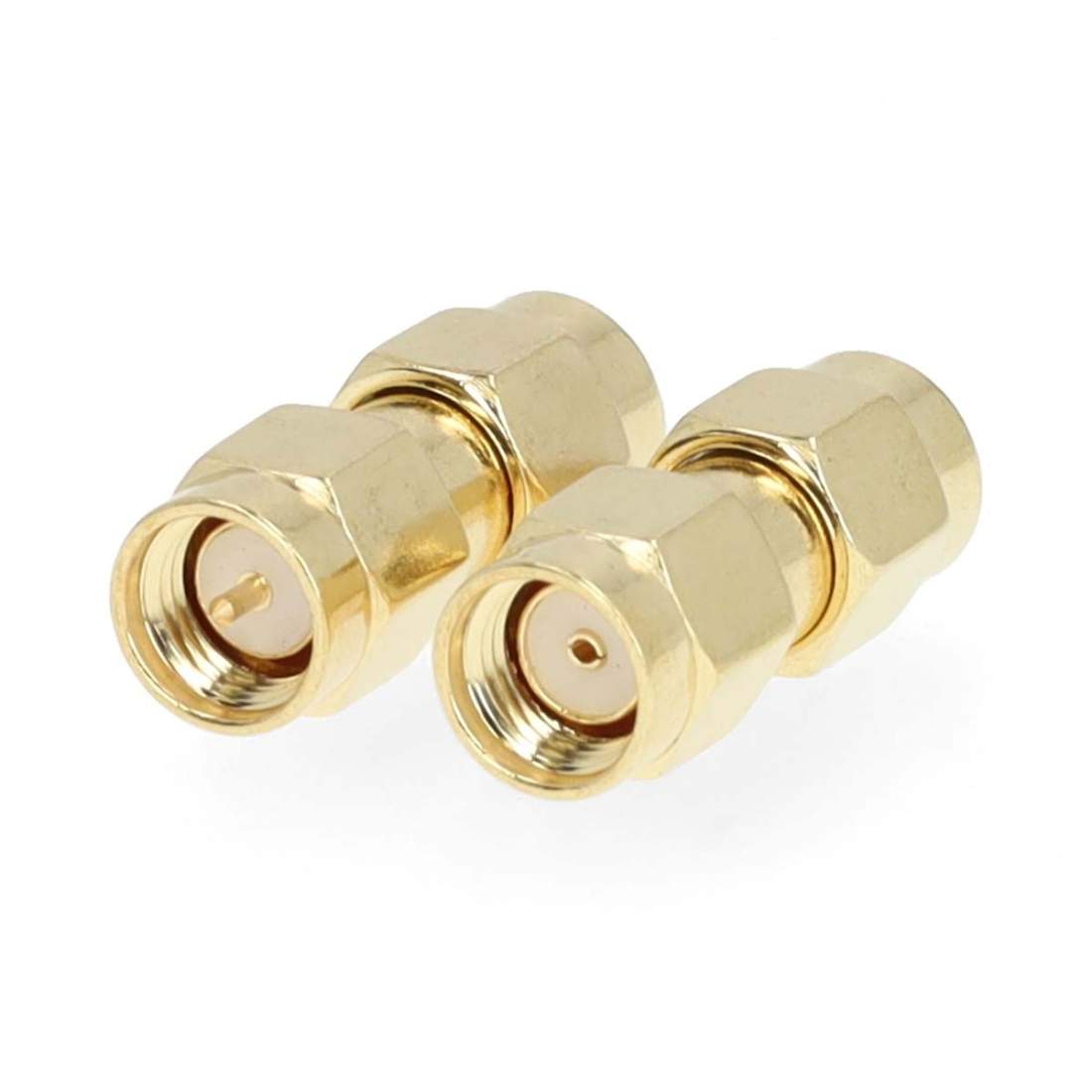 SMA Adapter SMA Hane Reverse Polarity SMA Hane Guldplaterad 50 Ohm Rak Koppar Guld 2 st. Låda | Hem & Hobby | Pryloteket