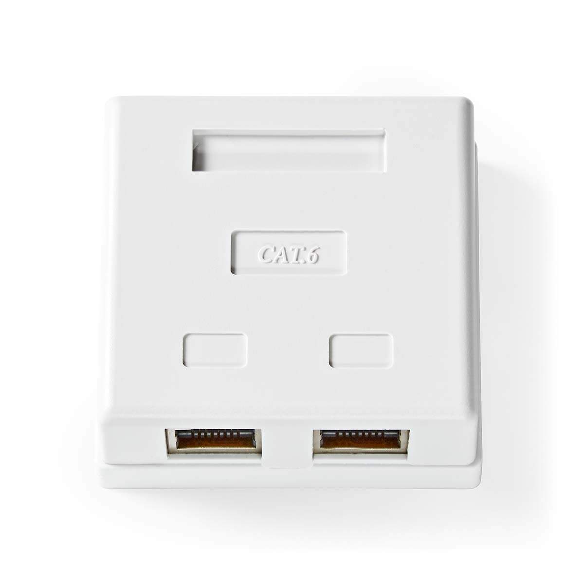 Nedis Netværksvægboks | Overflademontering | 2-Port port(s) | STP CAT6 | Lige | Hun | Guldplateret | PVC | Hvid | Box